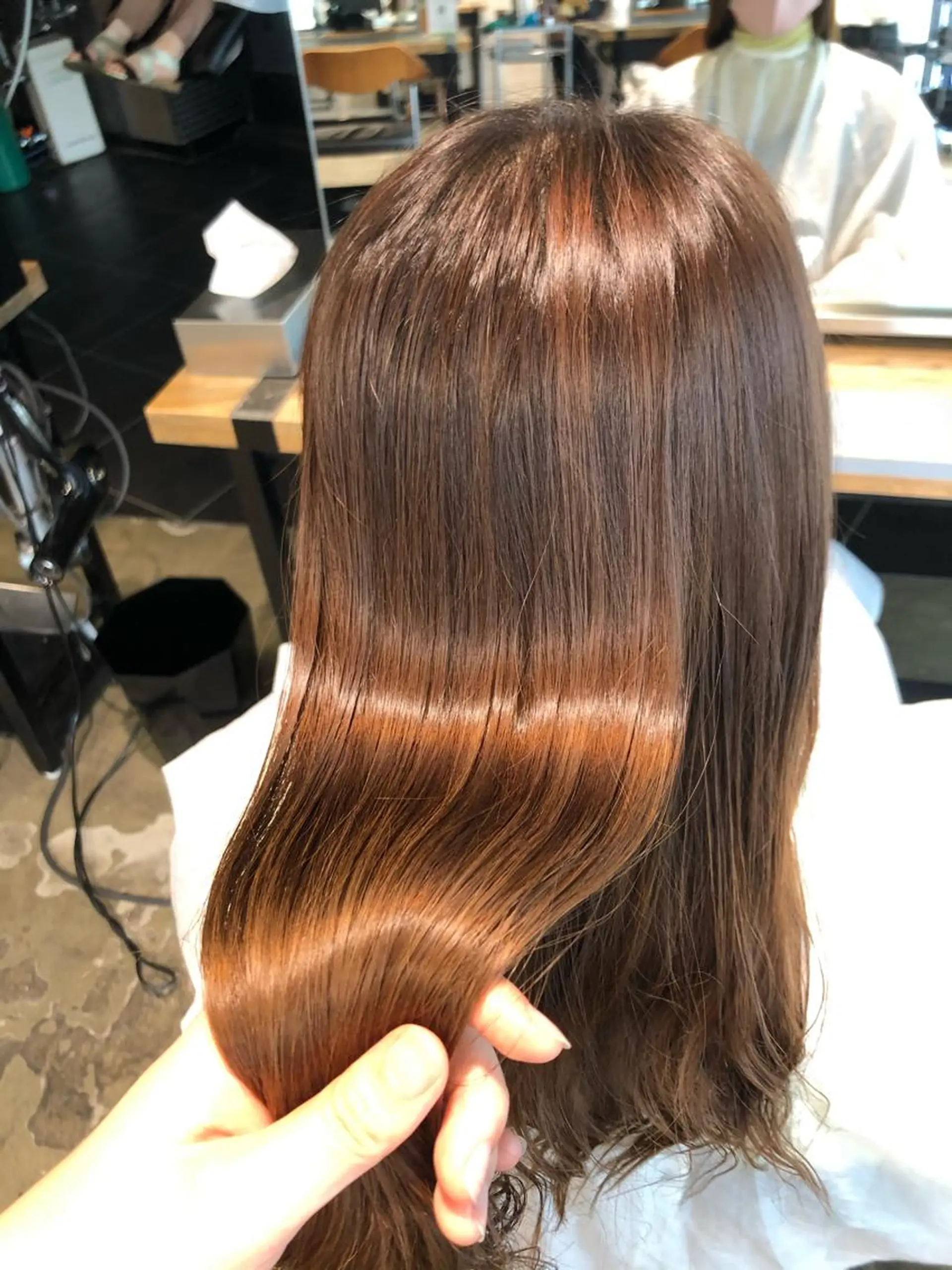 ロング カラー パーマ ヘアアレンジ 【柔らか透明感✨/ 似合せ前髪】大石葉月のヘアスタイル