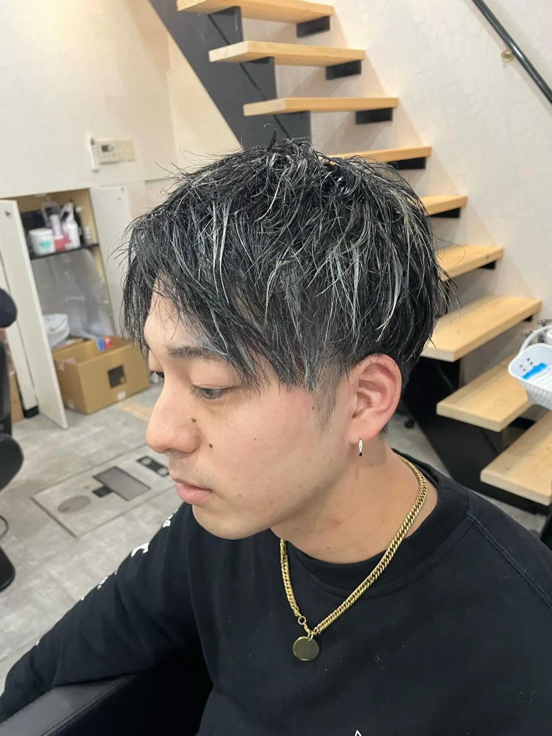 ショート カラー メンズ 💈メンズハイライト 南谷💈のヘアスタイル