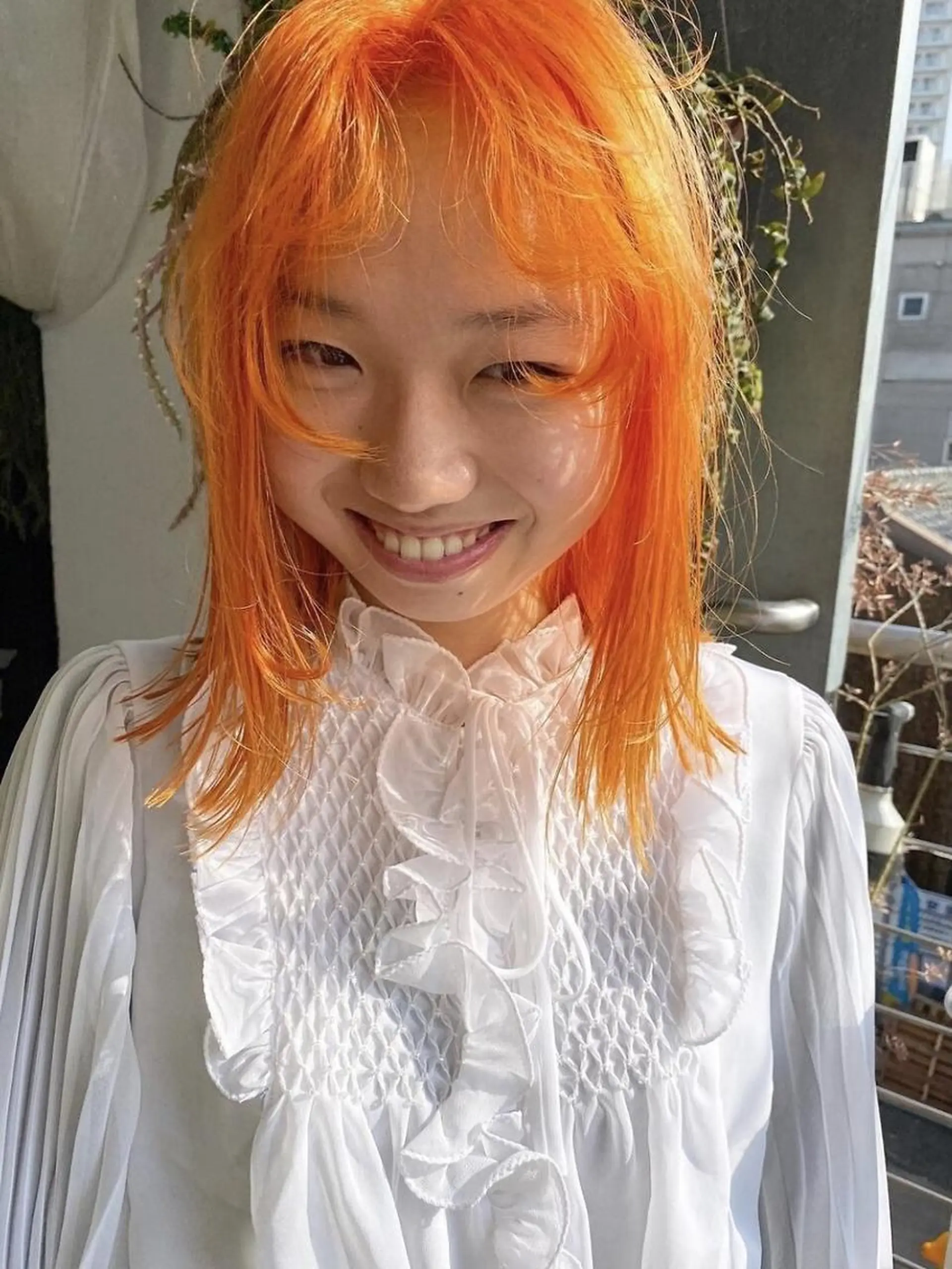 セミロング カラー インナーカラー/ボブ イヤリングカラーのヘアスタイル