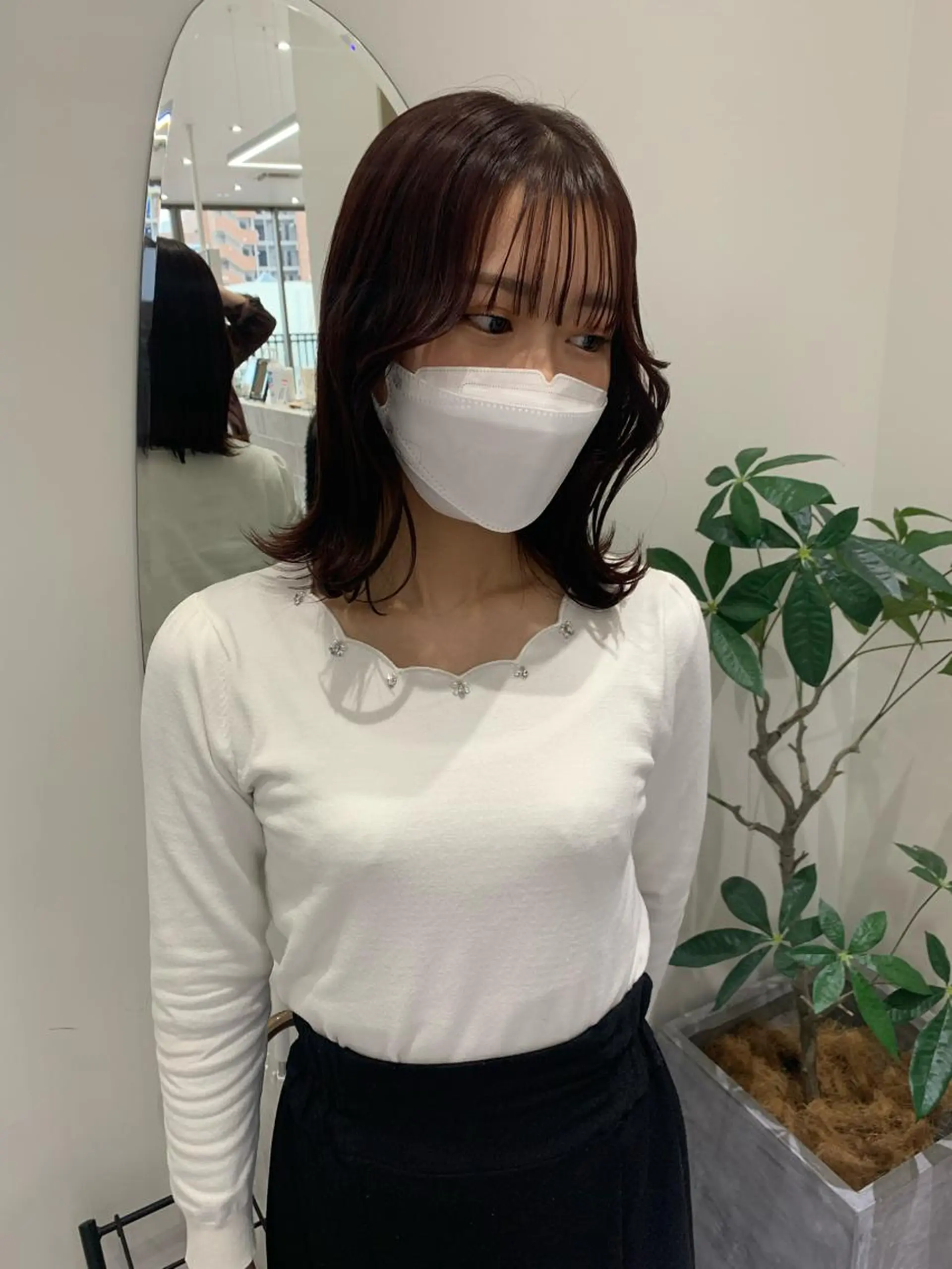 ミディアム カラー 韓国ヘア🇰🇷/ 顔周り/松田光里のヘアスタイル