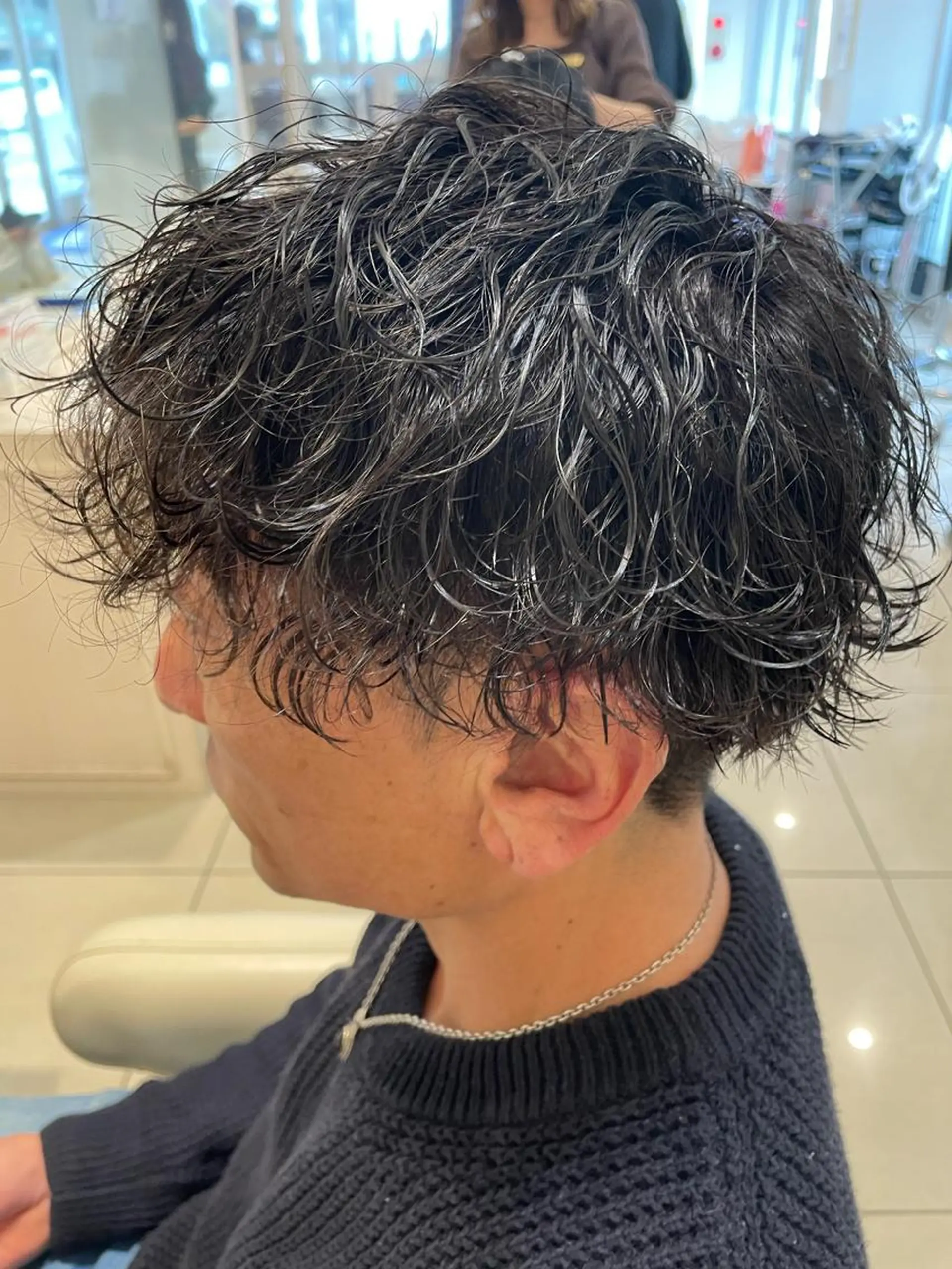 パーマ 白髪ぼかしデザイン ハイライト/宮本純登のヘアスタイル