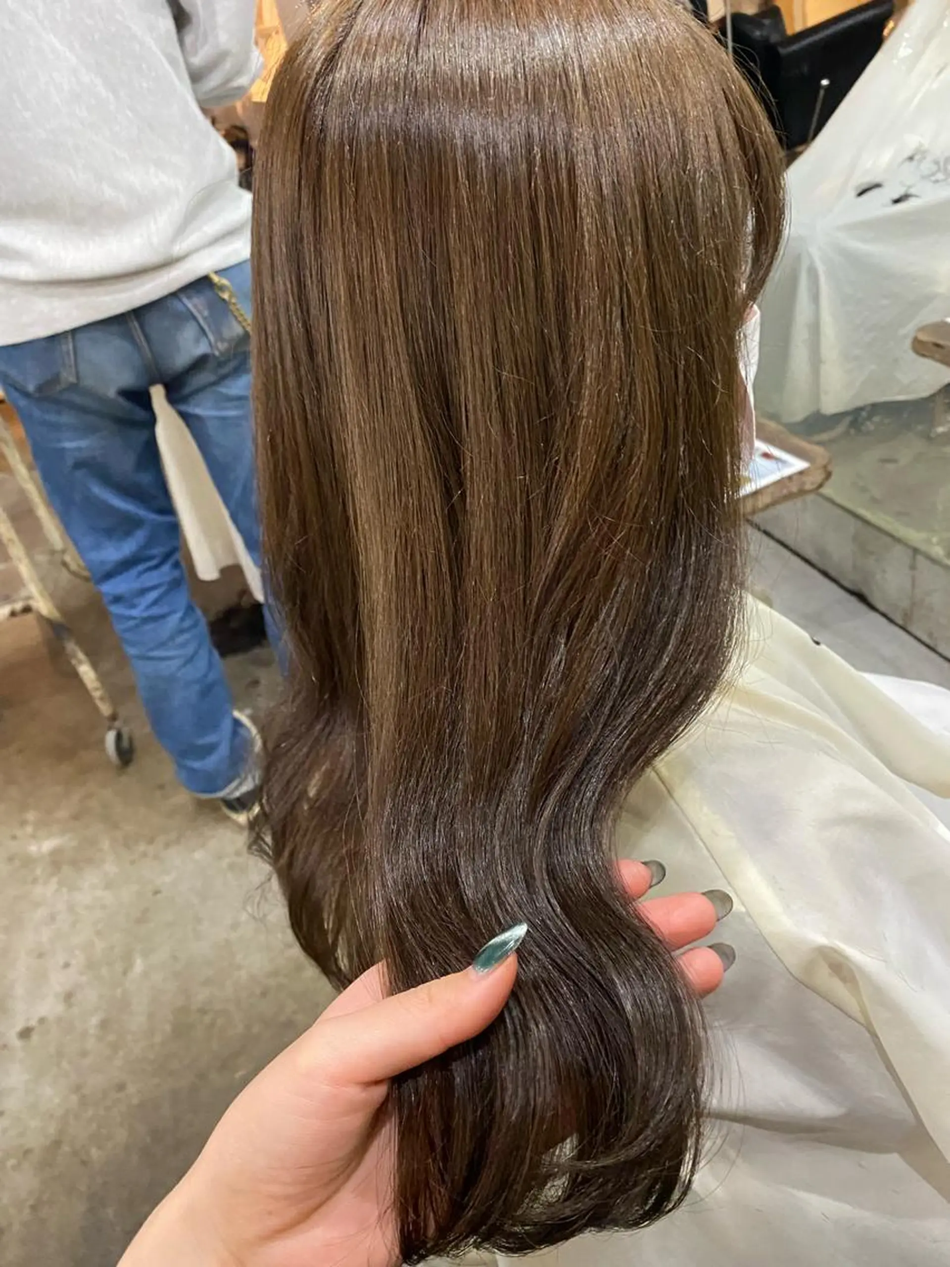 ミディアム カラー ベージュカラー オリーブベージュ お任せヘア☘️☘️ 及川渚のヘアスタイル