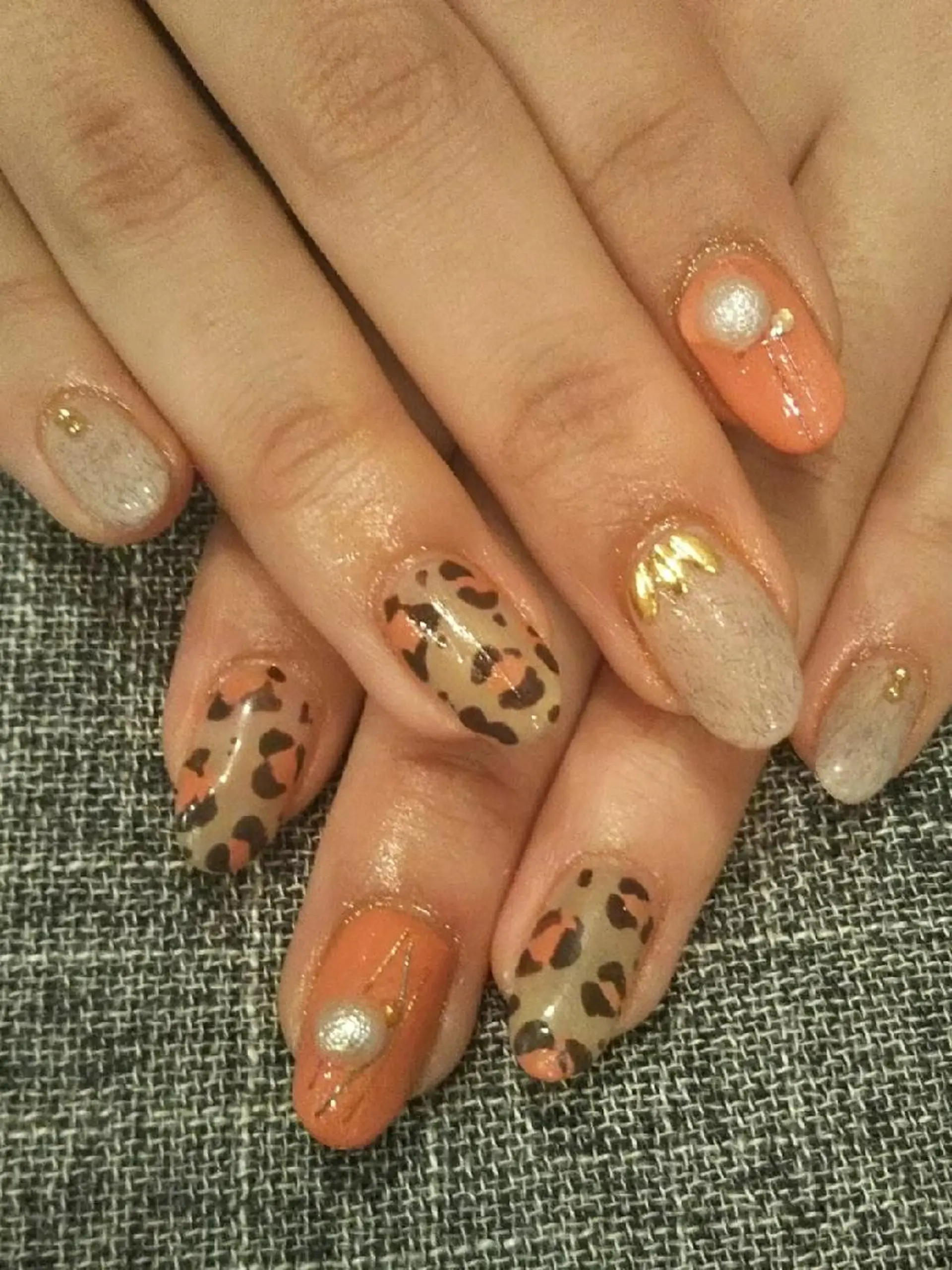 ネイル アニマル柄 ジェルネイル 持ち込み パラジェル スカルプネイル ハンドネイル private salon mieのネイルデザイン