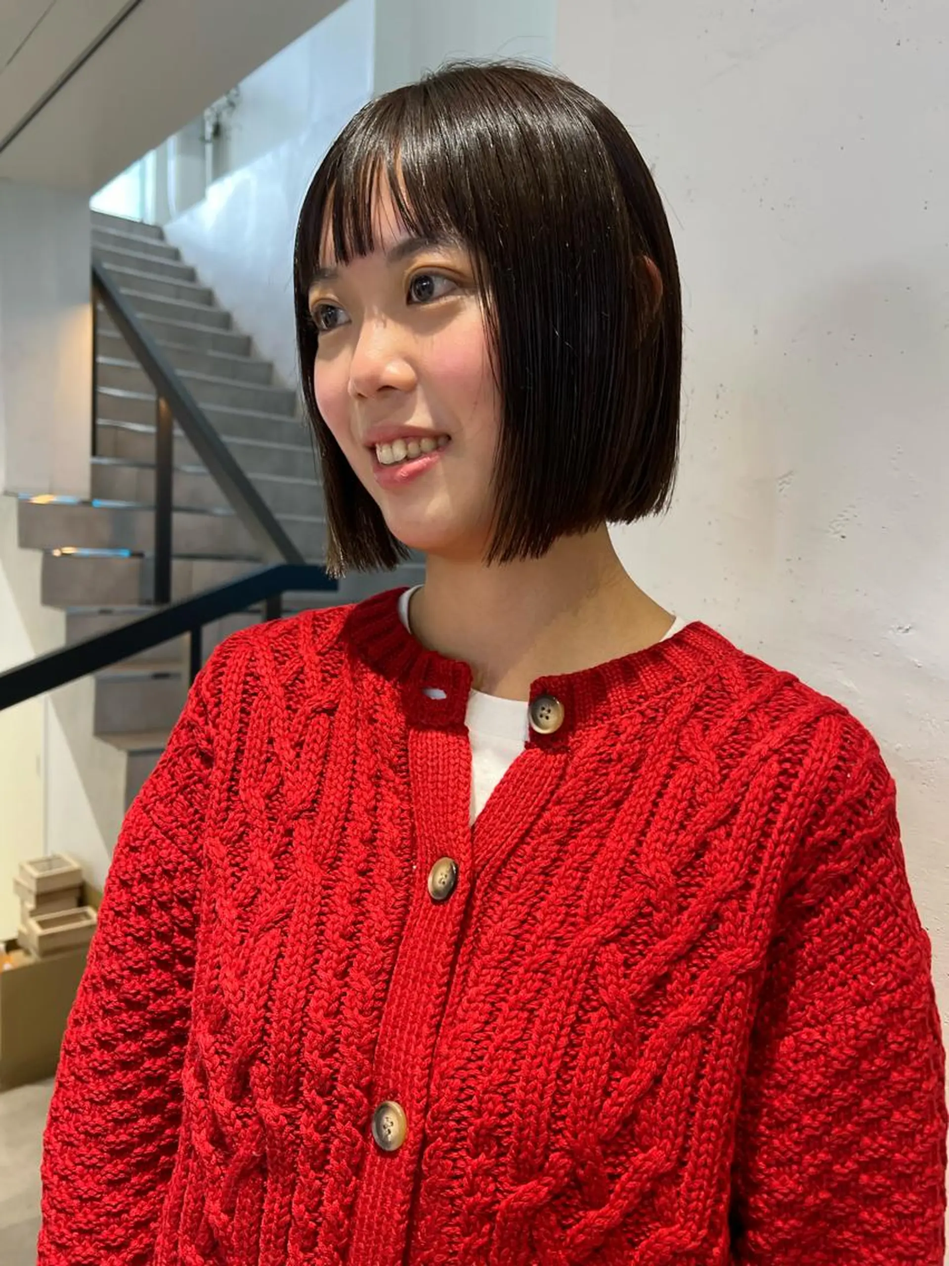 ショート 顔周りカット/透明感 カラー✂️MEIのヘアスタイル