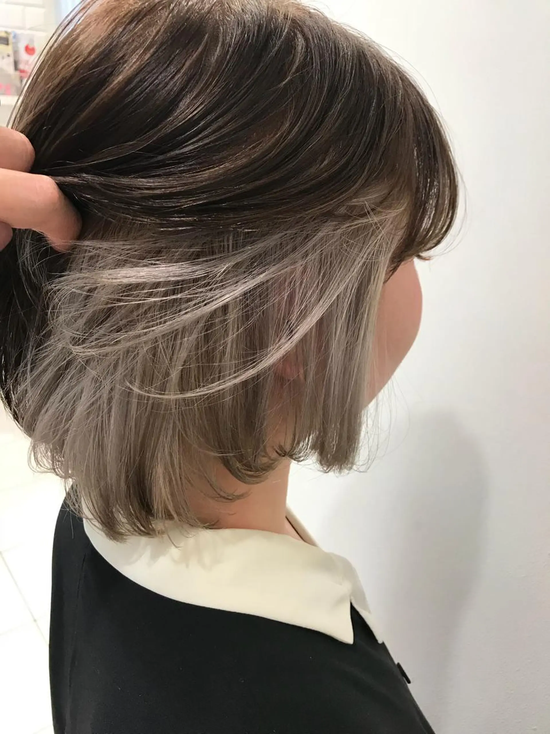 ショート カラー ブリーチ クロスパーマ松永裕久 似合わせカットのヘアスタイル