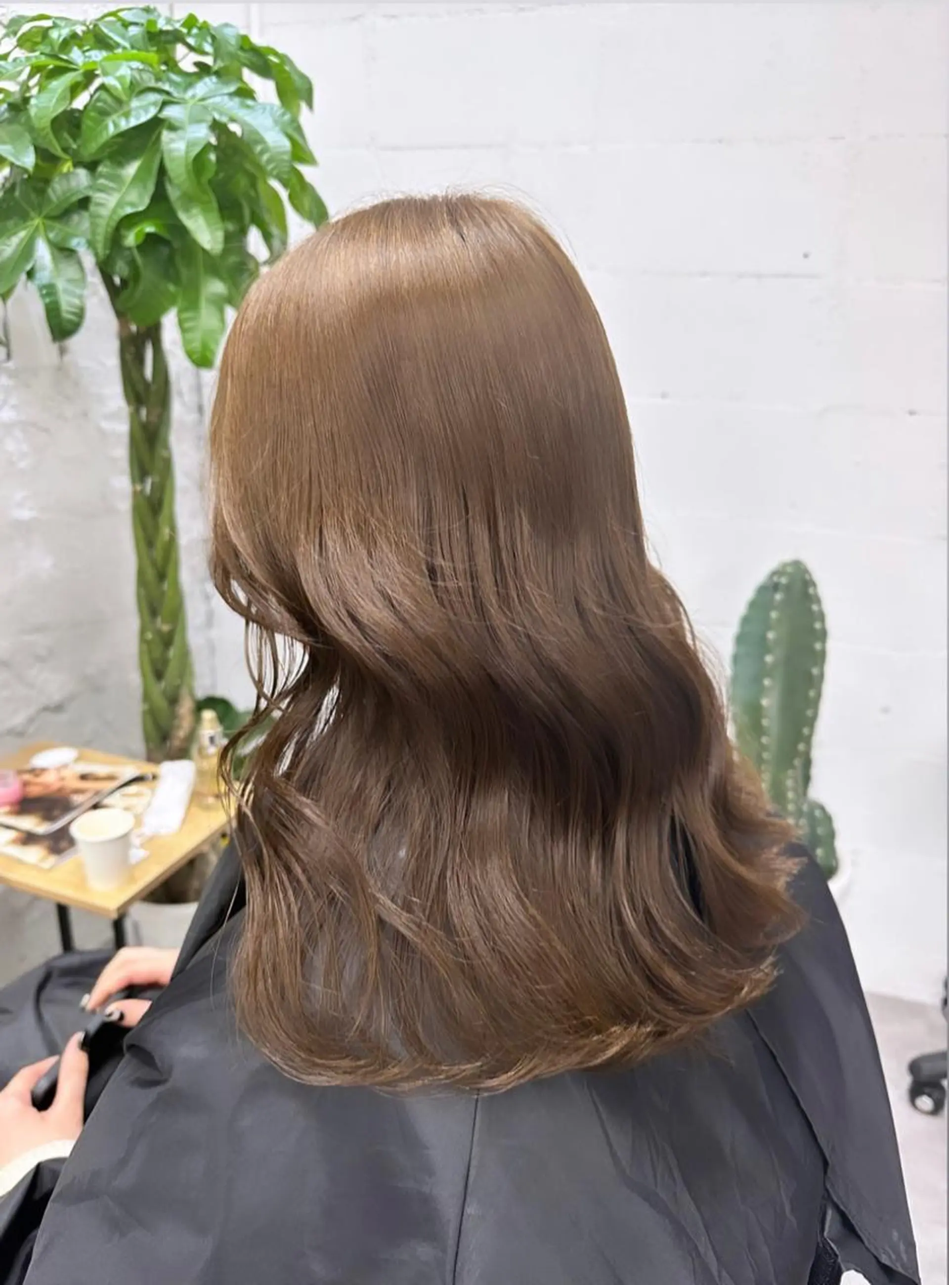 ロング 瀧優華白髪ぼかし 大人レイヤー🩵のヘアスタイル