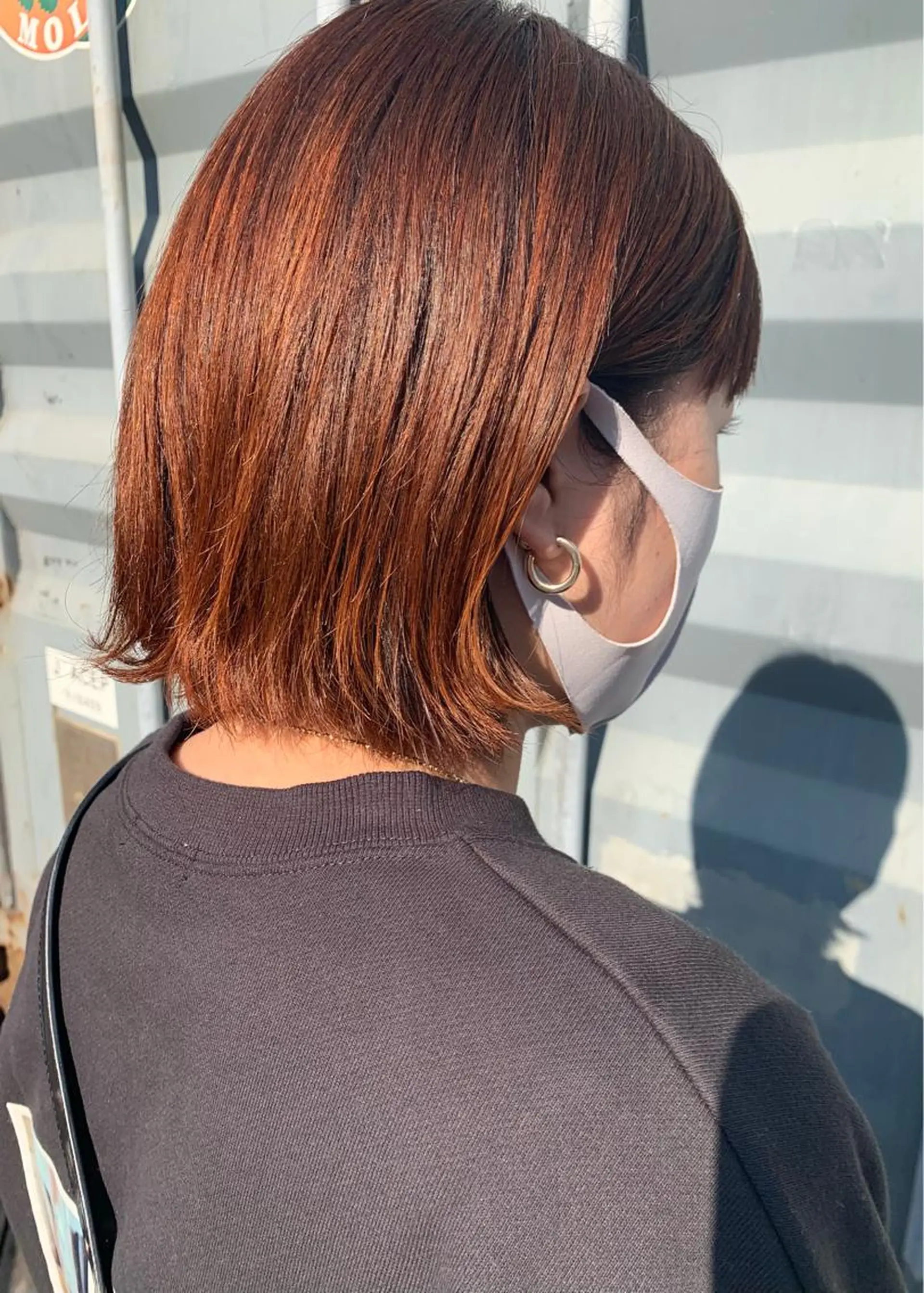 ショート カラー オレンジ 心斎橋/レイヤー/ 艶カラー💖Sakiのヘアスタイル