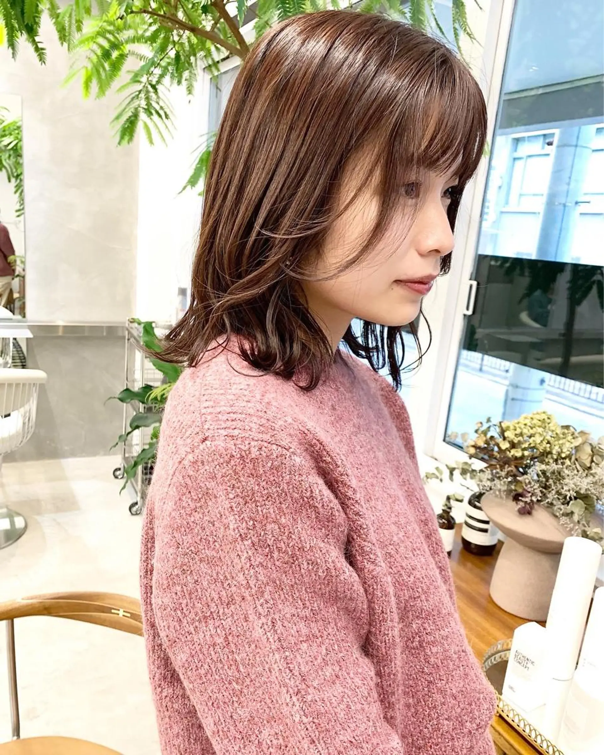 ミディアム カラー 樫原裕二/レイヤー カット/透明感カラーのヘアスタイル