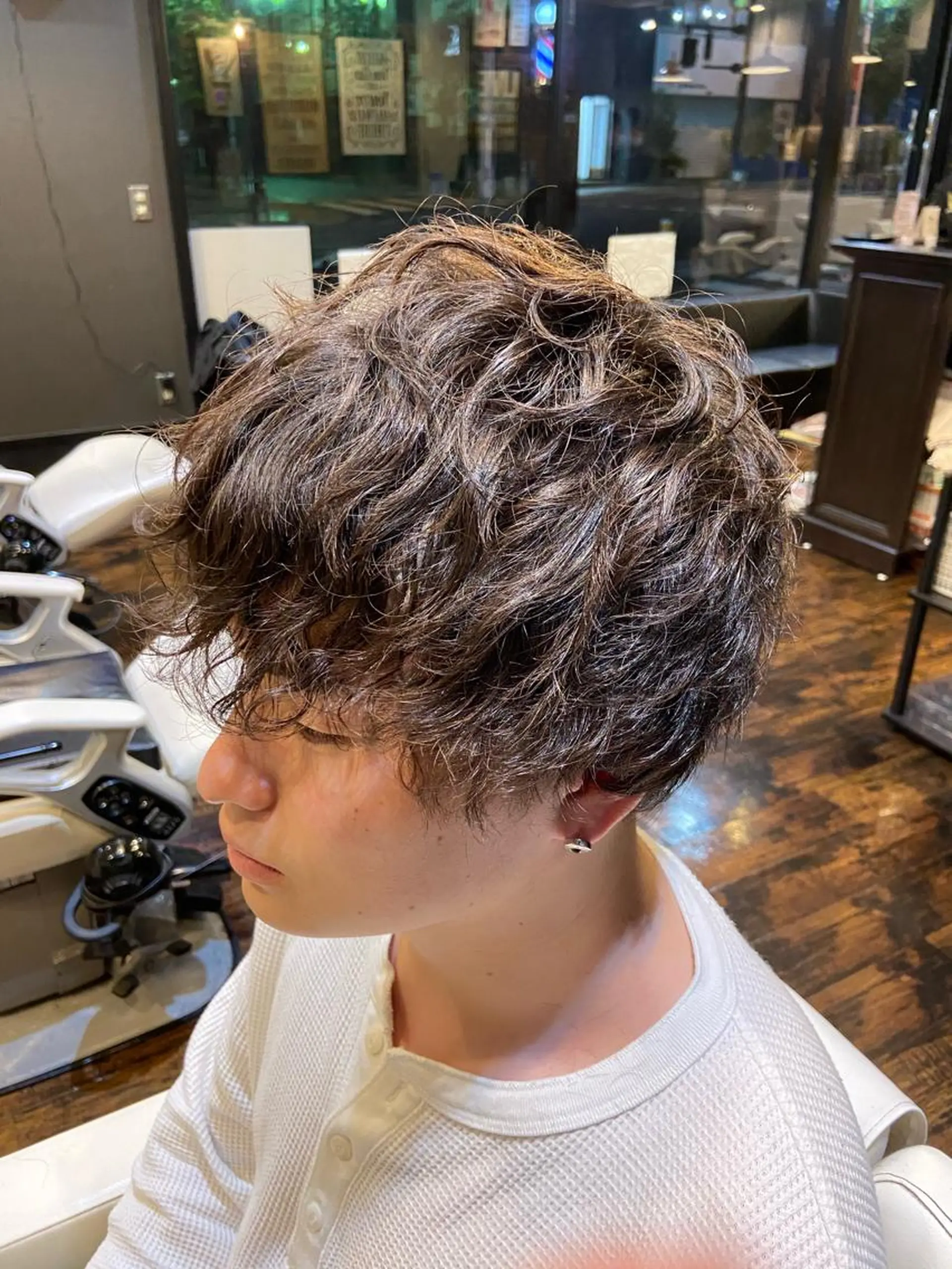 セミロング パーマ カット パーマ dunhill 斉藤 大樹/メンズカットのヘアスタイル