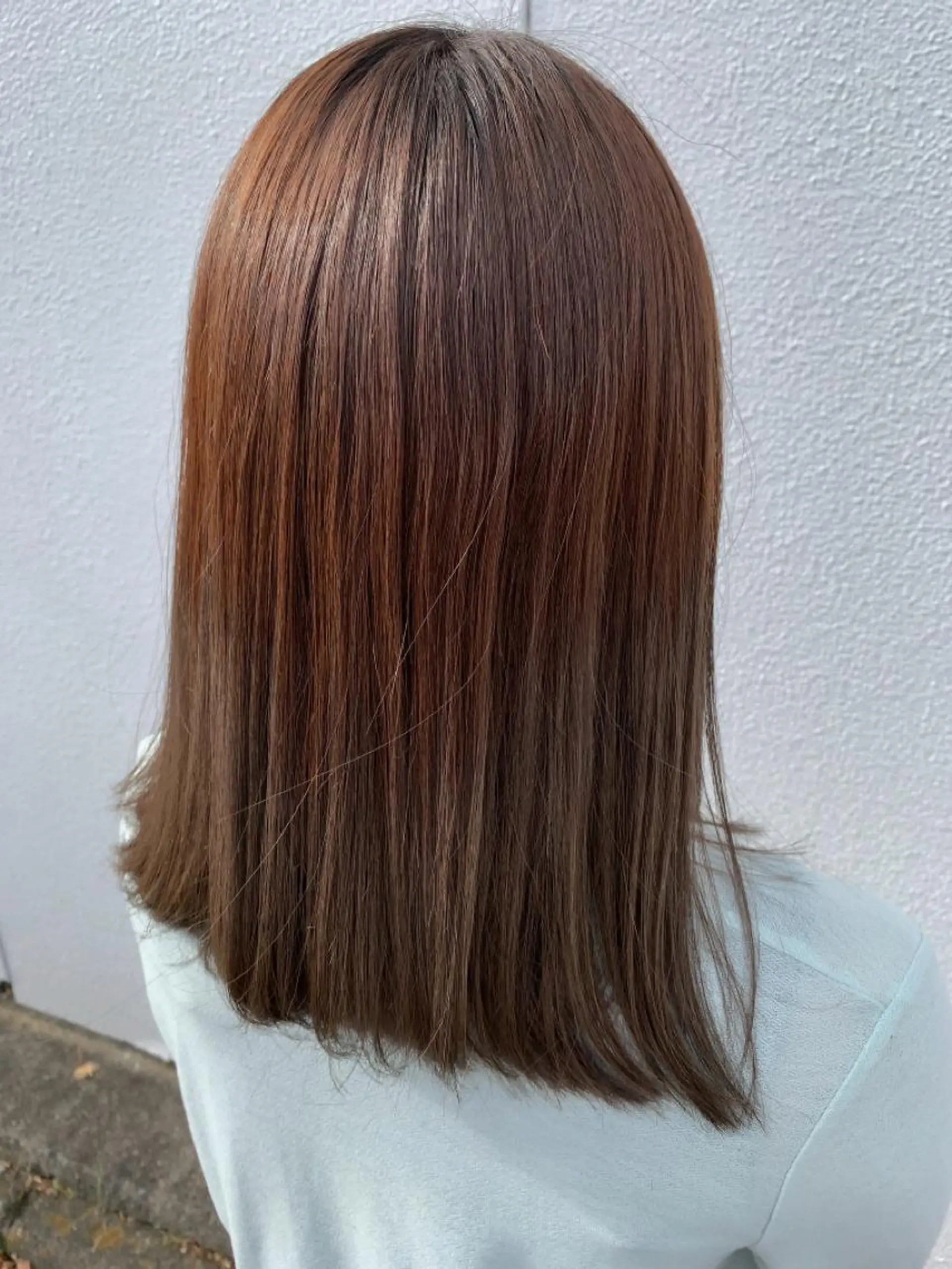セミロング パーマ ストレートパーマ 艶髪専門美容師🏄 kazuレスlessのヘアスタイル