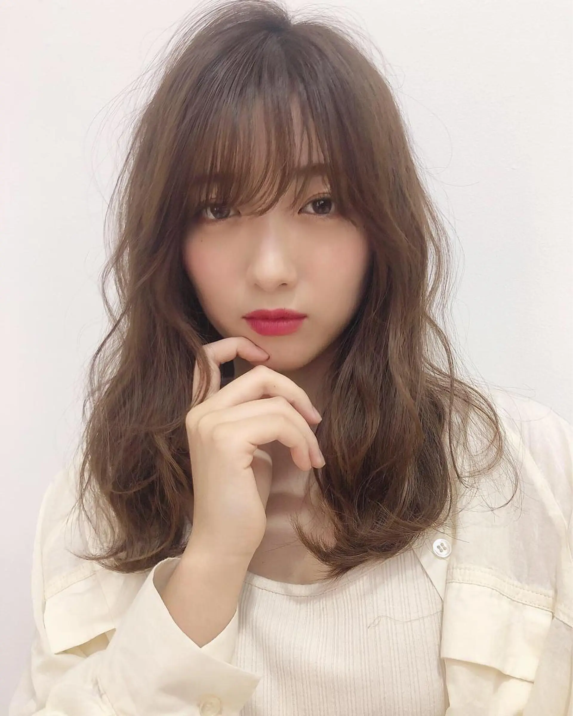 ロング カラー 店長/mao/ 前髪/顔周りカットのヘアスタイル