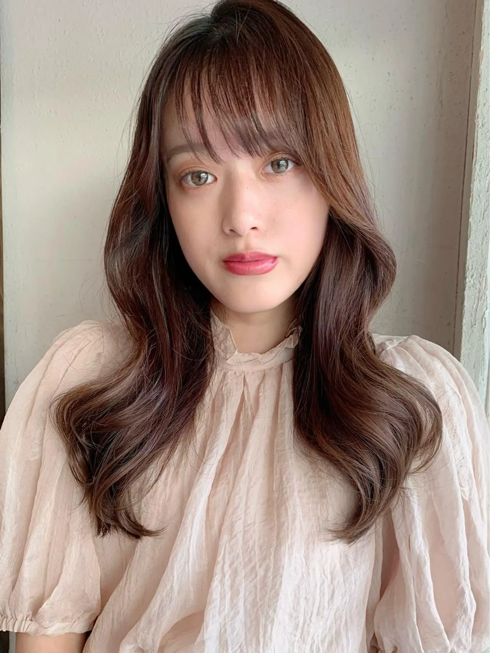 ロング カラー カット ヘアカラー トリートメント ヘッドスパ 透明感/オリーブ/ グレージュ/YUKAのヘアスタイル