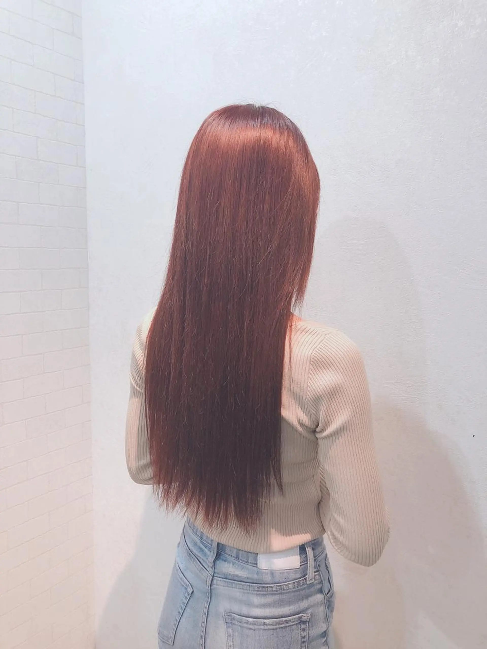 ロング カラー レッドカラー 小森 拓哉のヘアスタイル