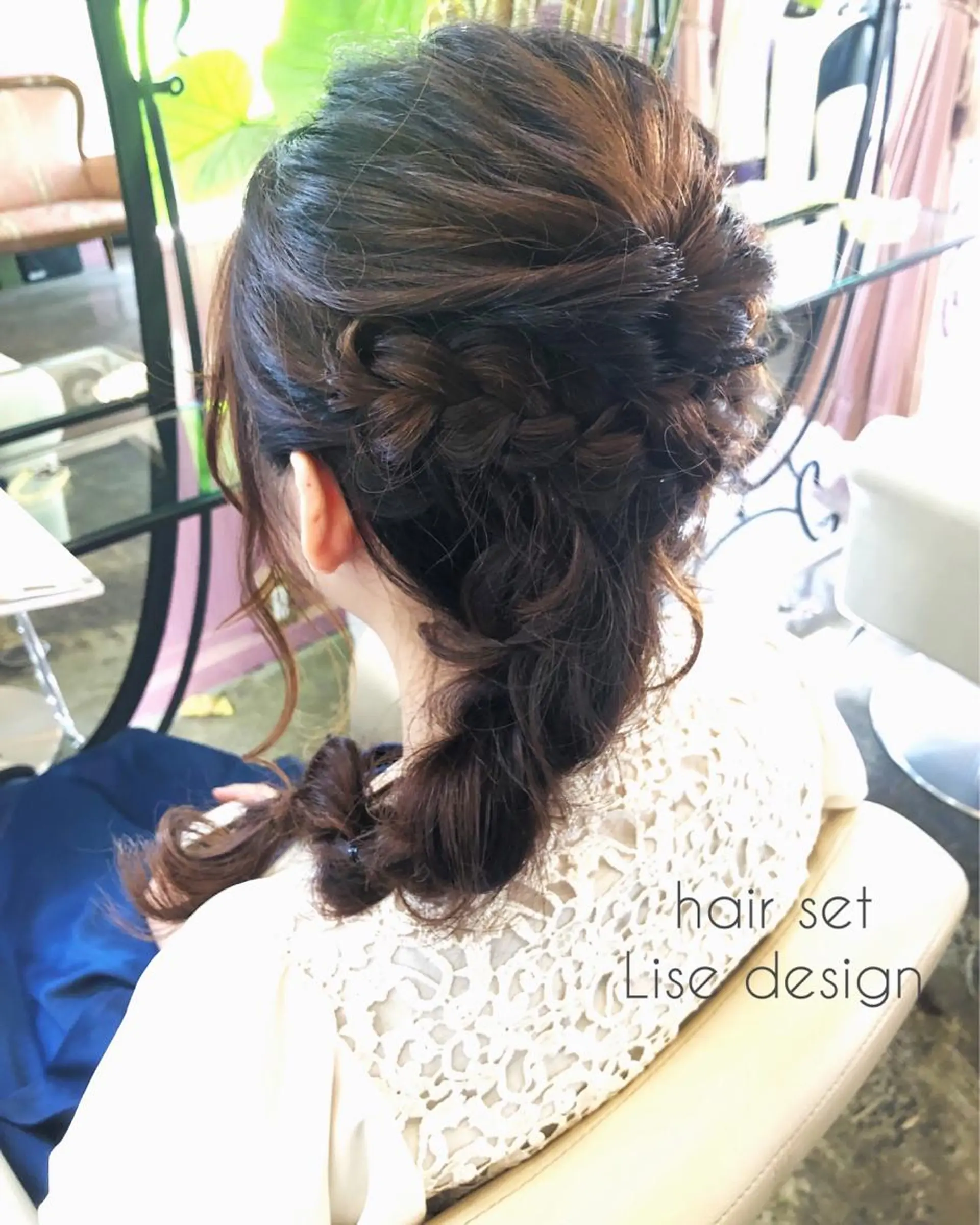 セミロング カラー パーマ ヘアアレンジ メンズ ヘアセット 表参道Lise おおいしおりのヘアスタイル