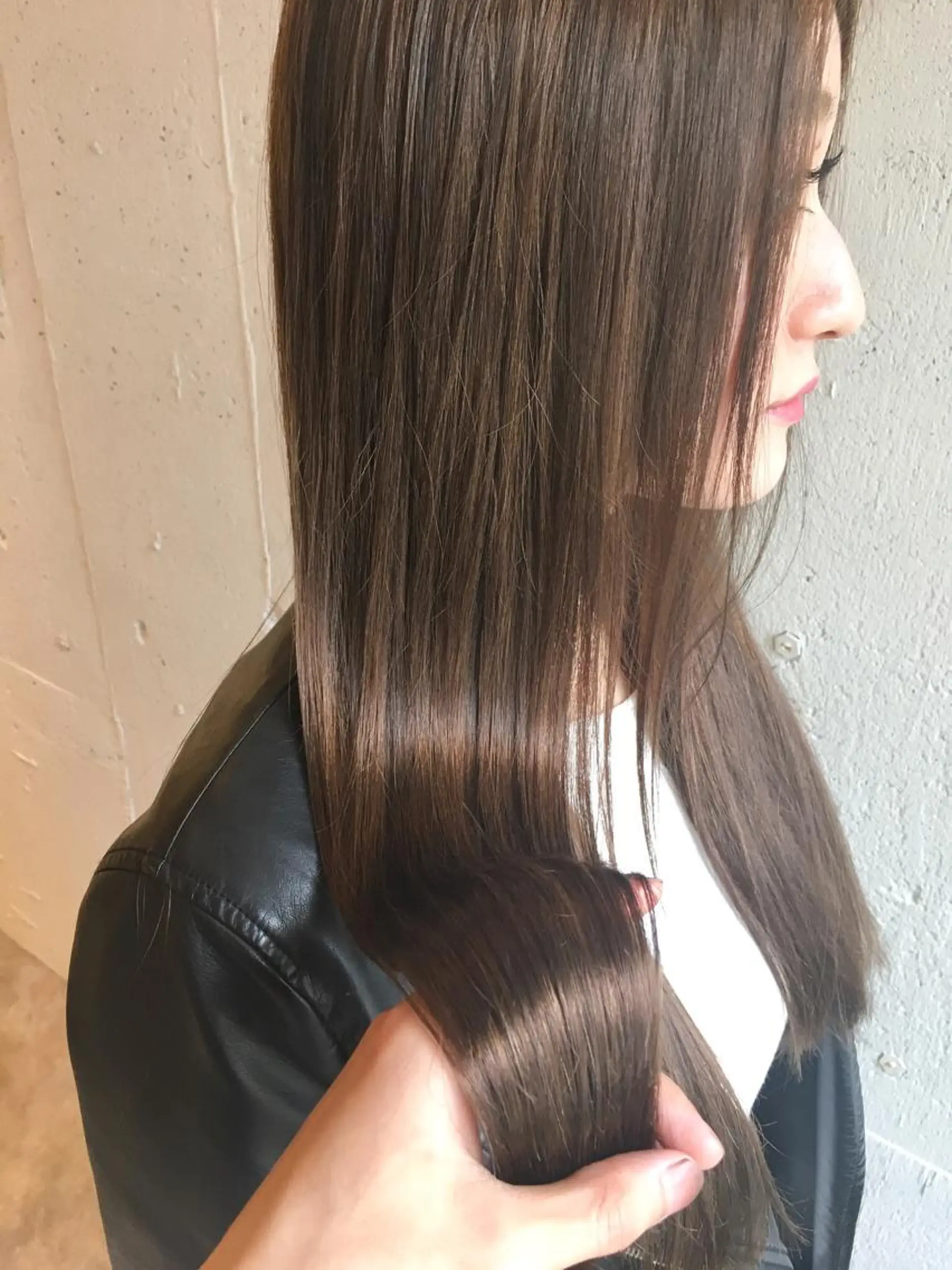 ロング カラー グレージュ オレンジ トリートメント カット ヘアカラー トリートメント レイヤー/大人メンズ パーマ🌀 平島拓也のヘアスタイル