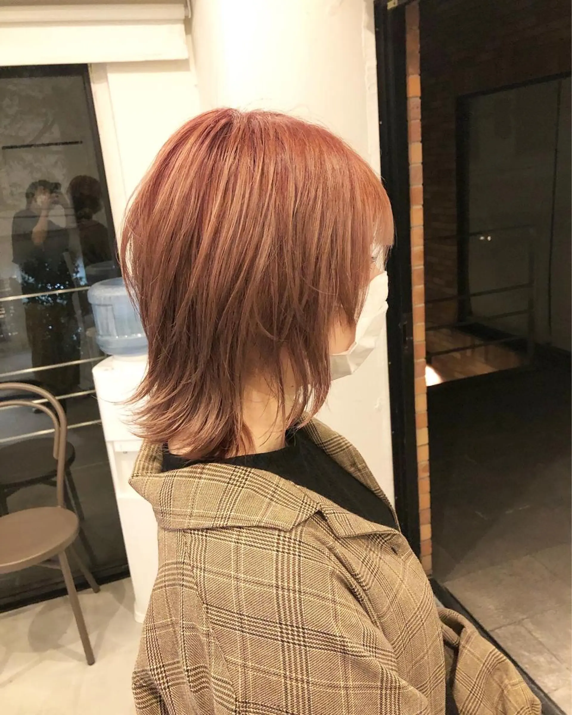 ショート カラー ヘアアレンジ ベージュカラー ピンクカラー ピンクベージュ ウルフカット ヘアカラー メンズ特化✂️栗原 侑也のヘアスタイル