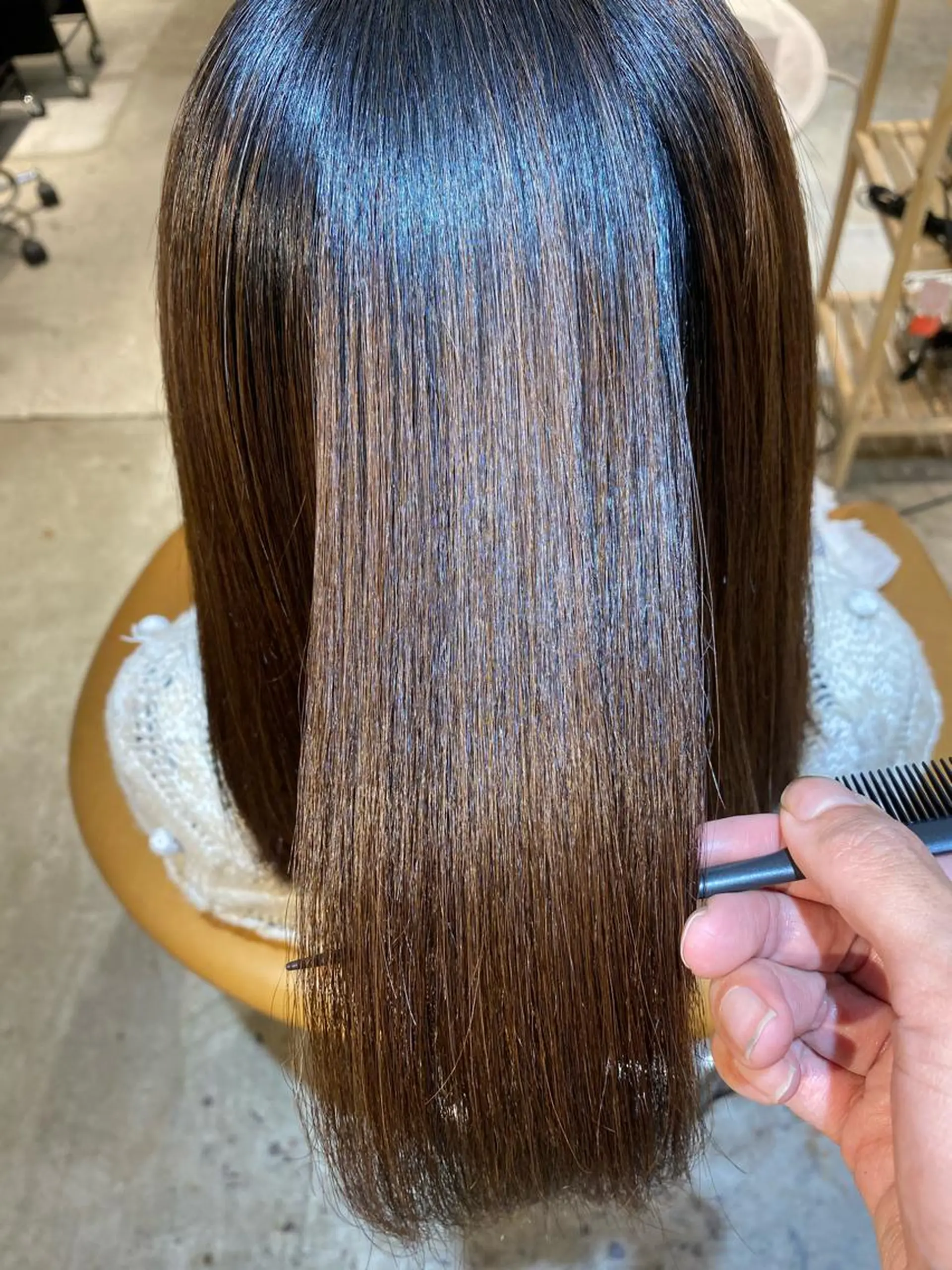 セミロング パーマ トリートメント 縮毛矯正/髪質改善 表参道/千田大地のヘアスタイル