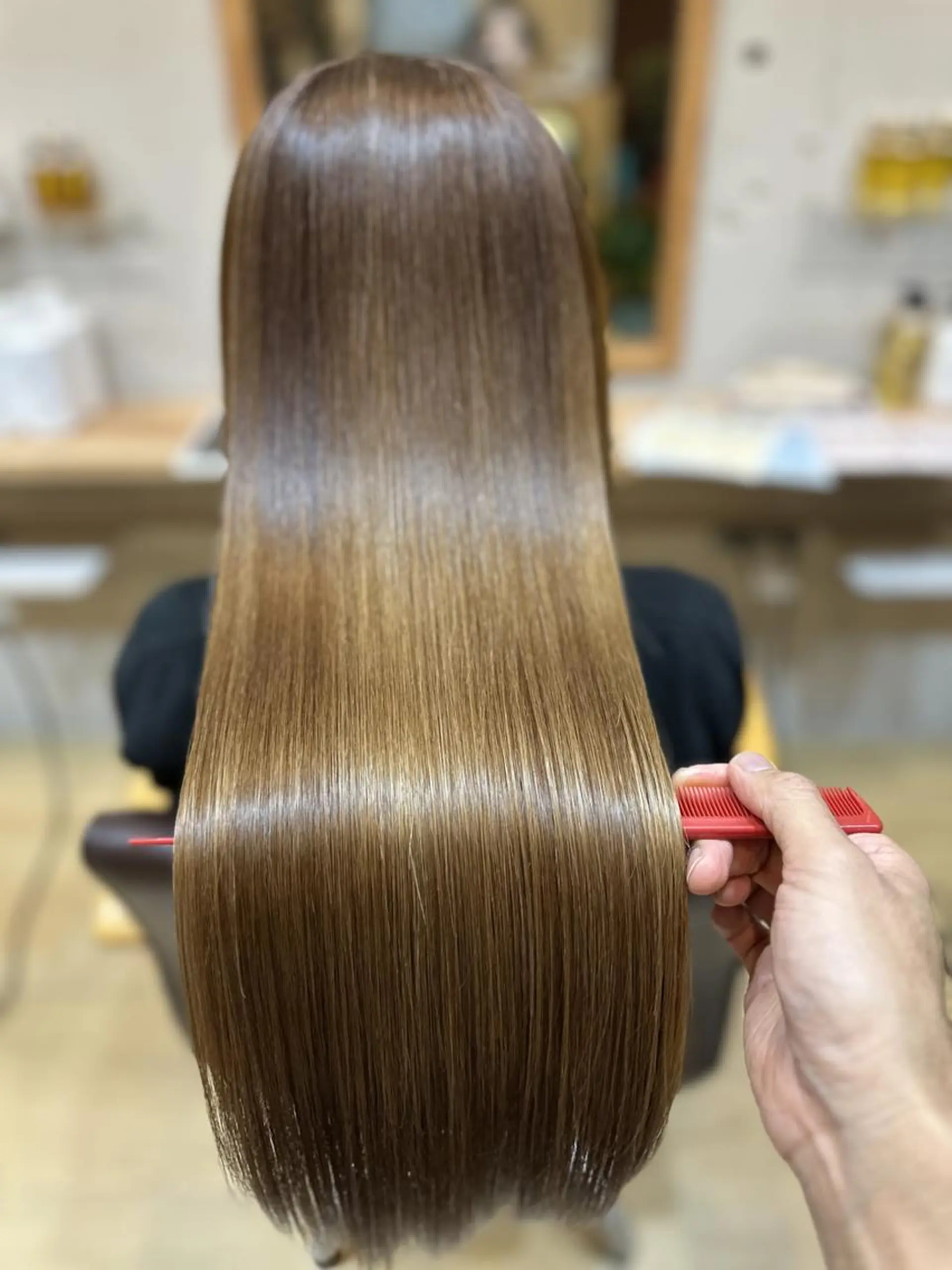 ロング カット ヘアカラー トリートメント 【髪質改善】に特化 オリーブオイルクラブのヘアスタイル