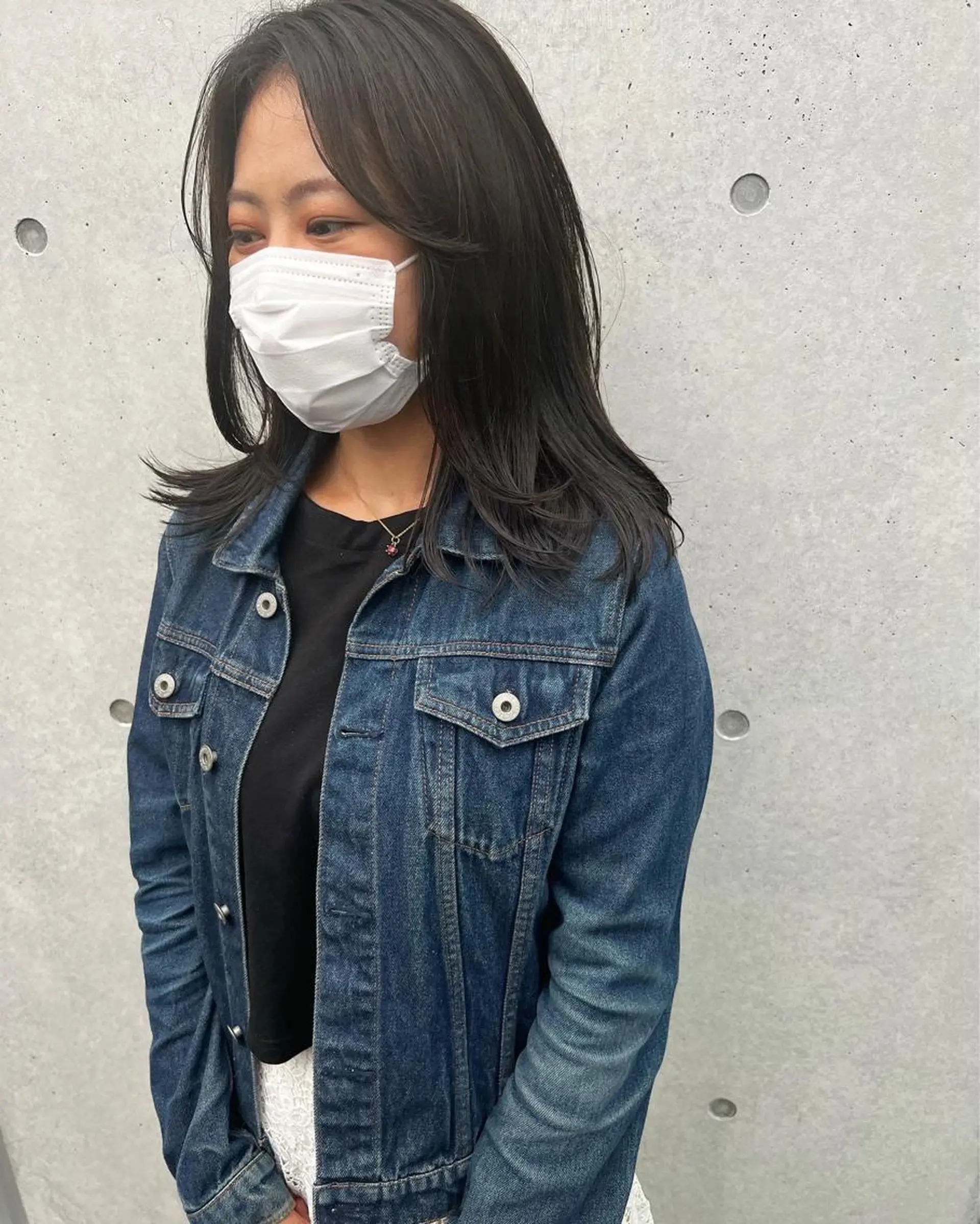 セミロング カラー グレージュ 伸ばしかけ レイヤーカット カット ヘアカラー トリートメント 誰より丁寧なカット/ 小林輝/レイヤーのヘアスタイル