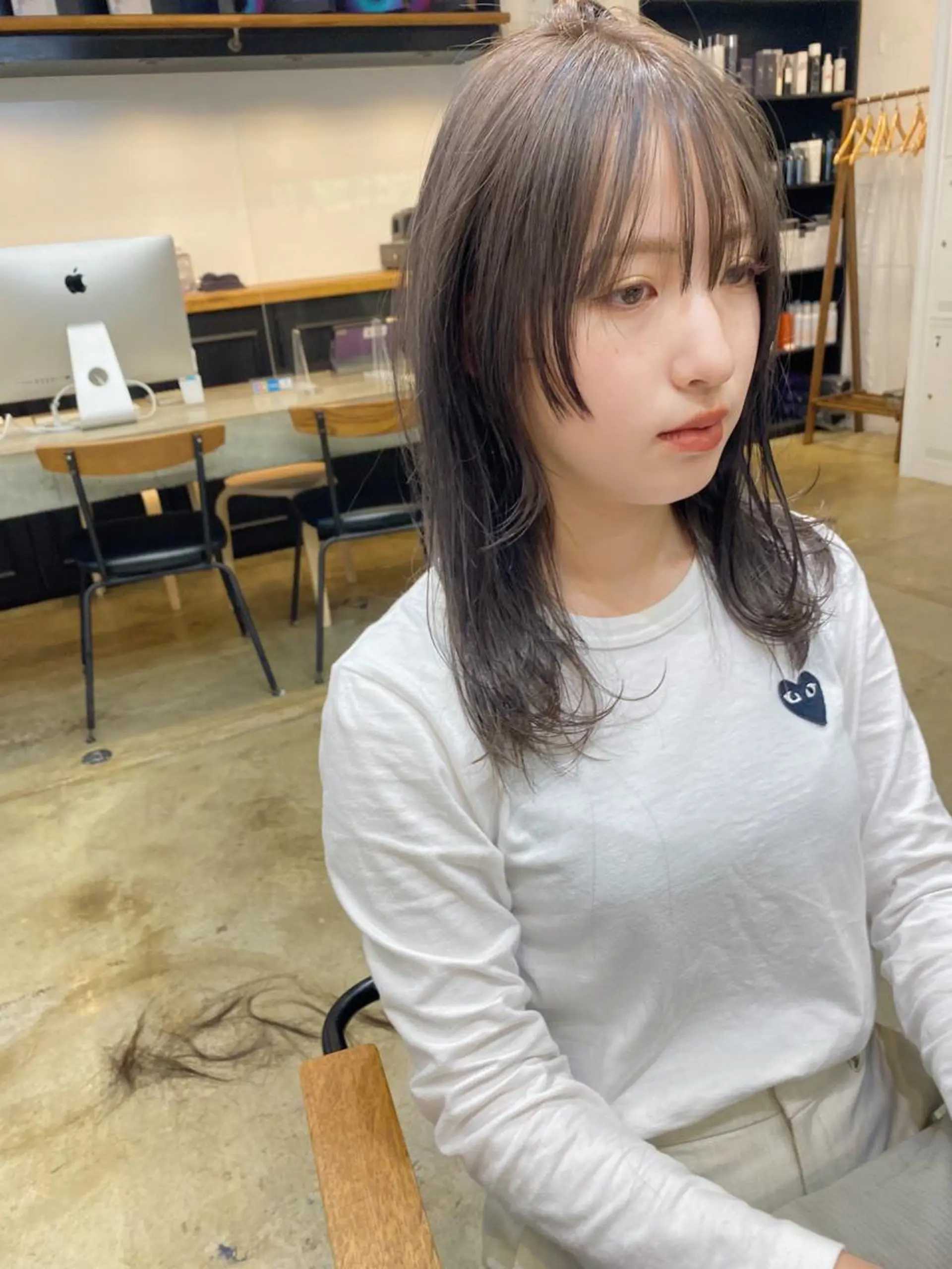 セミロング カラー 🟩白髪ぼかし/ボブ /ショートヘア/大司のヘアスタイル