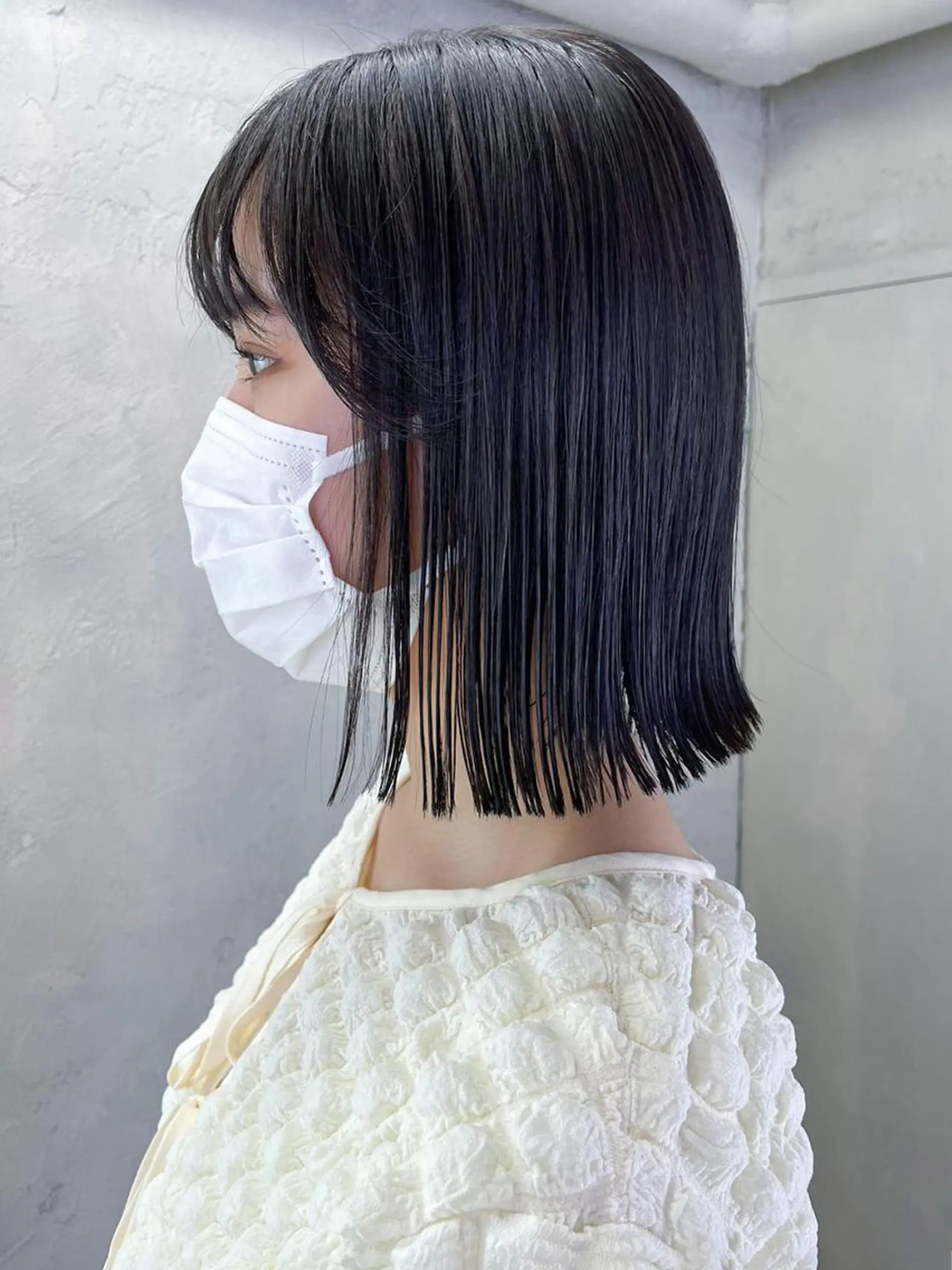 ミディアム カラー パーマ ヘアアレンジ グレージュ ボブ カット ヘアカラー トリートメント ITbyALBUM 中野店のヘアスタイル