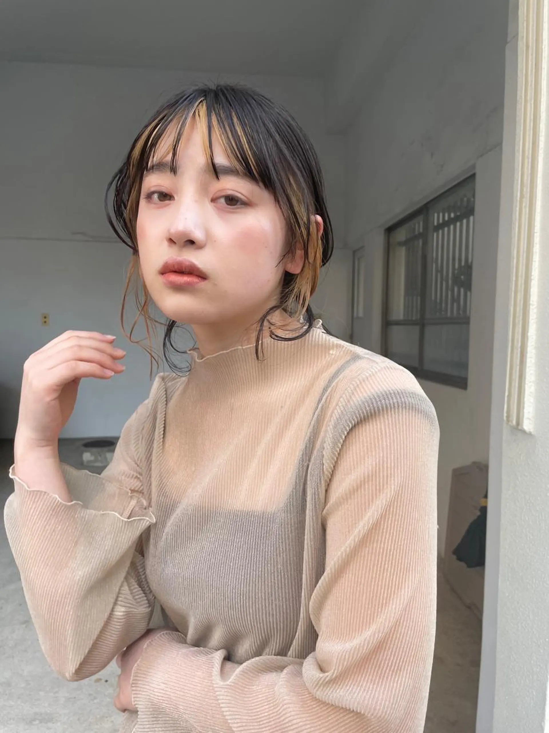 ミディアム カラー ヘアカラー トリートメント レイヤー/高橋 みく /池下/千種のヘアスタイル