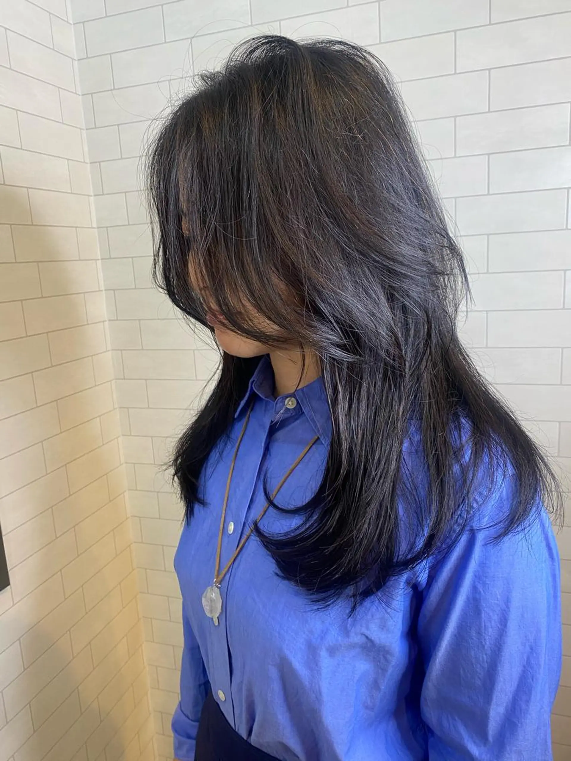 セミロング 外国人風カラー レイヤーカット ALPHA  HAIR所属・西院/ TAKAのヘアスタイル