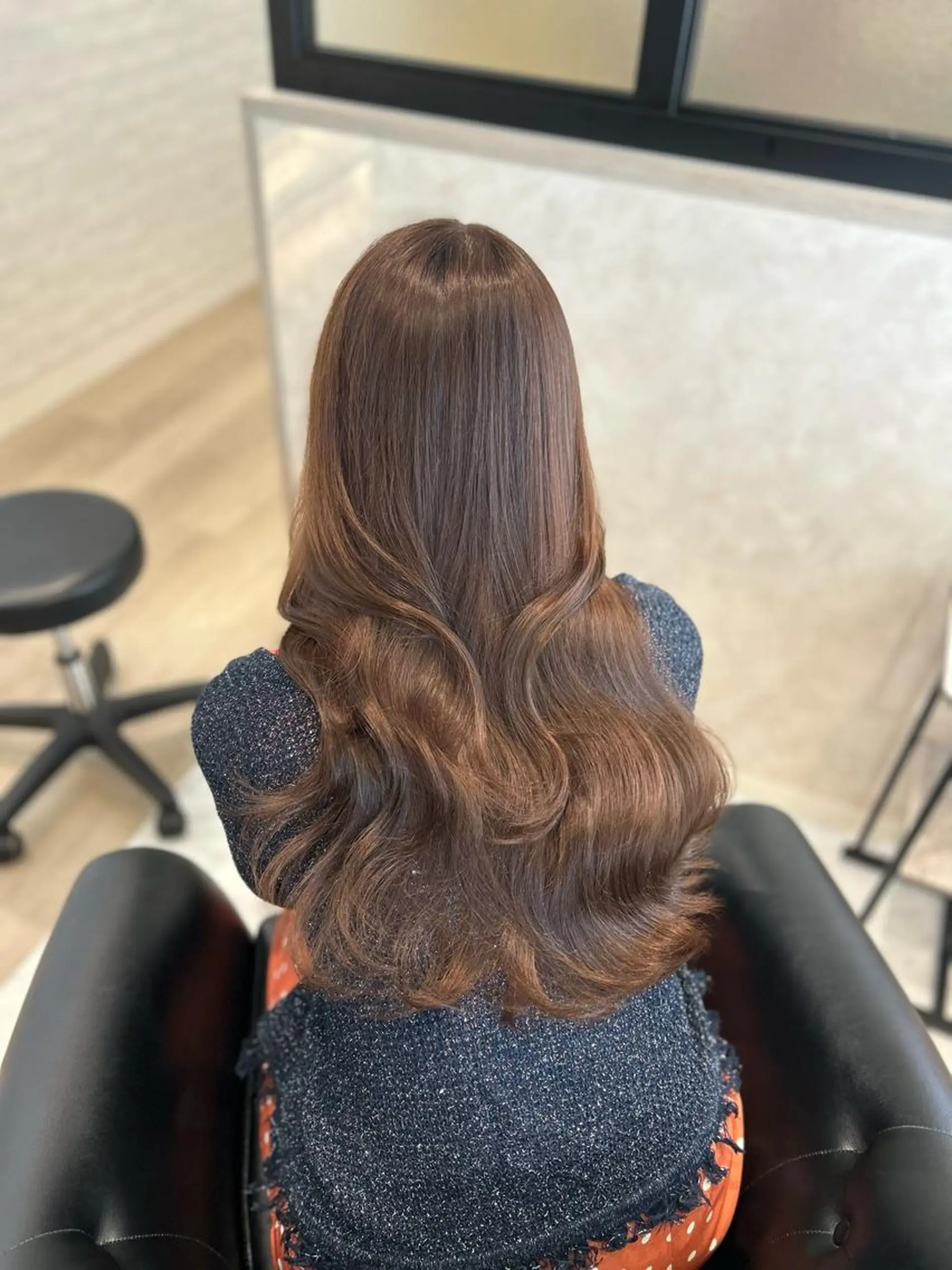 ロング カラー ヘアカラー トリートメント &chaLme   心斎橋所属・emi/髪質改善/ 韓国風/艶カラーのヘアスタイル