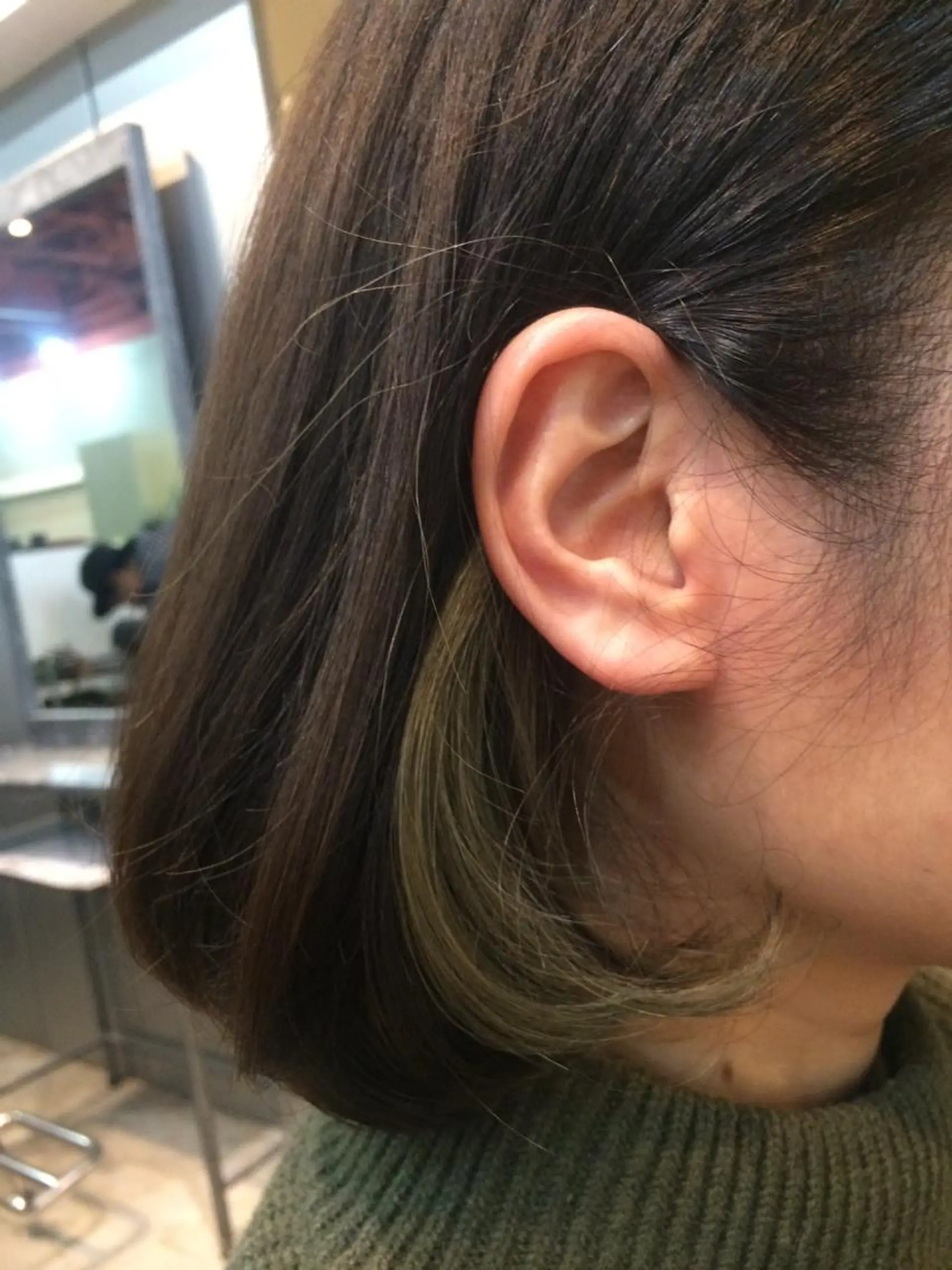 ミディアム カラー パーマ ヘアアレンジ インナーカラー 今泉 直裕ショートボブの匠のヘアスタイル