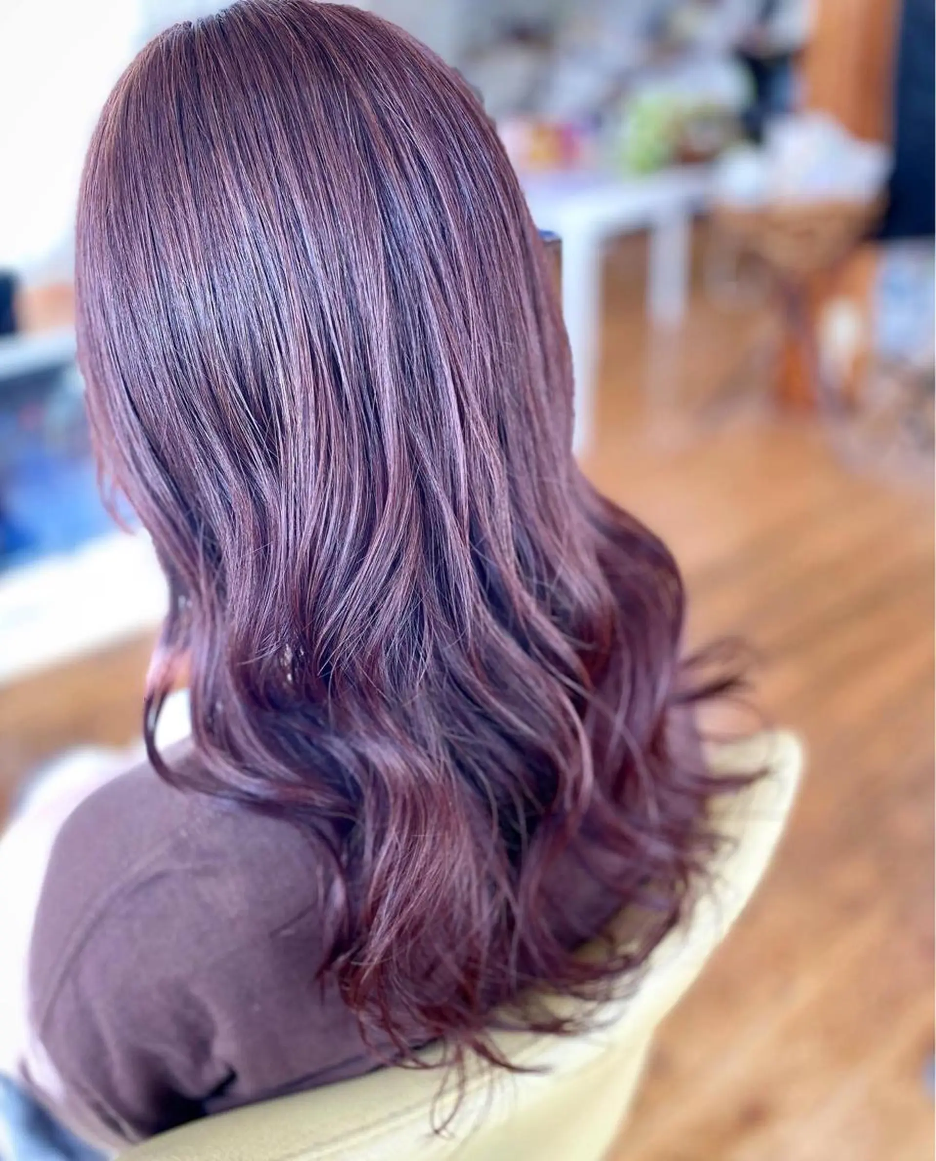 ロング カラー イルミナカラー ピンクカラー 荒木 ひろかのヘアスタイル