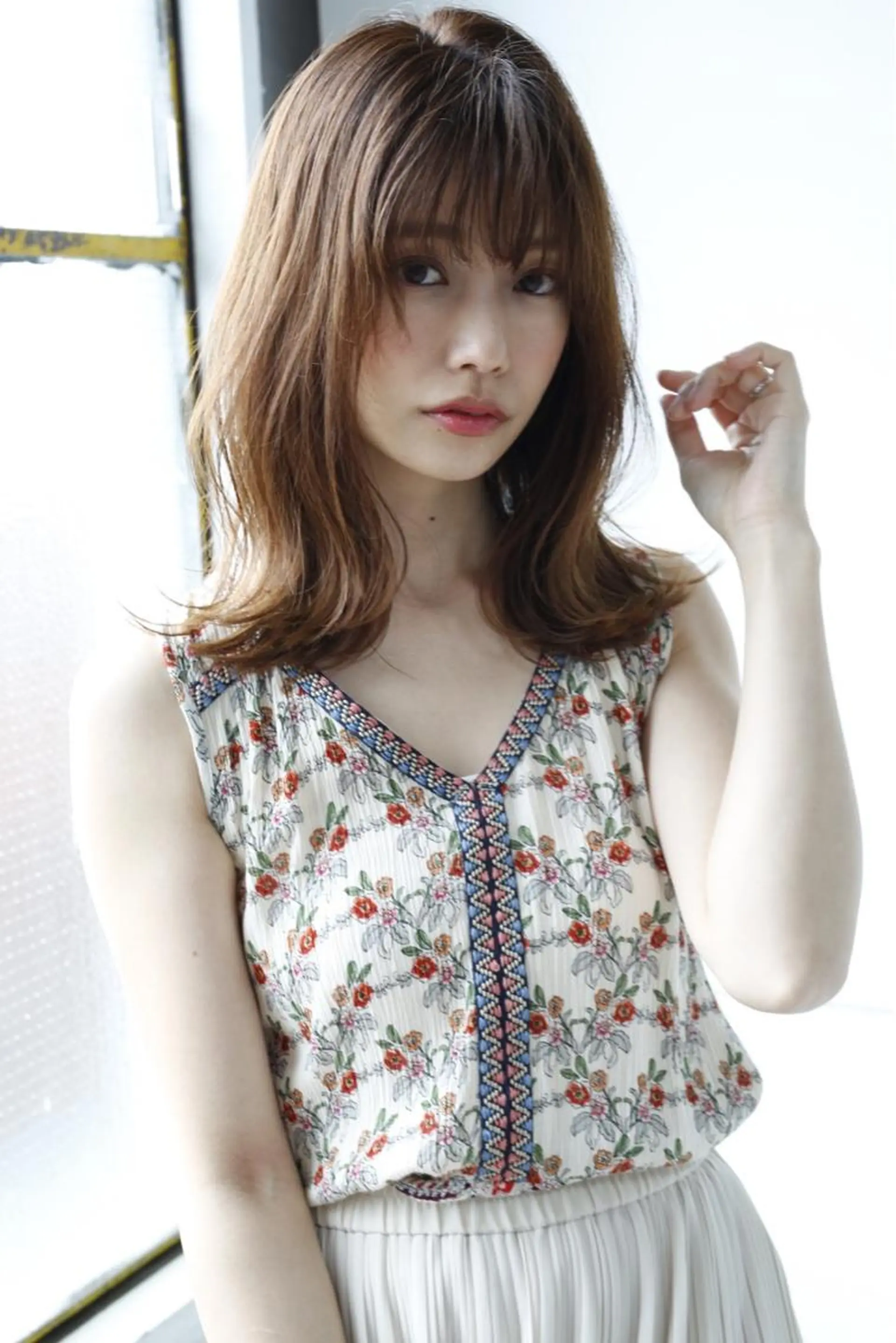 セミロング ハイライト 髪質改善 小顔カット 韓国ヘア🕊村上 ののこ🕊のヘアスタイル