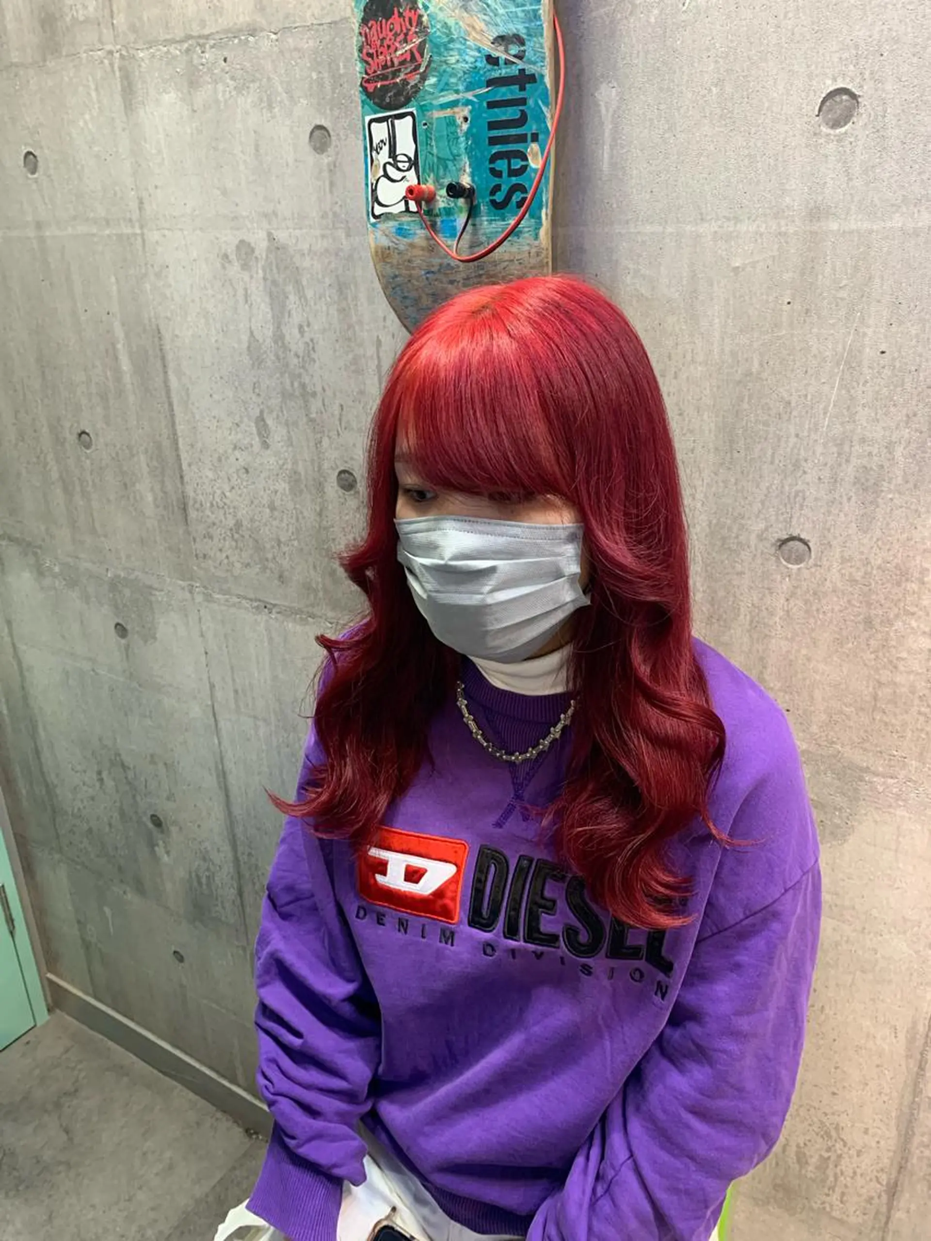 セミロング カラー ヘアカラー トリートメント ハイトーン/メンズ/ ウルフ特化   小松のヘアスタイル