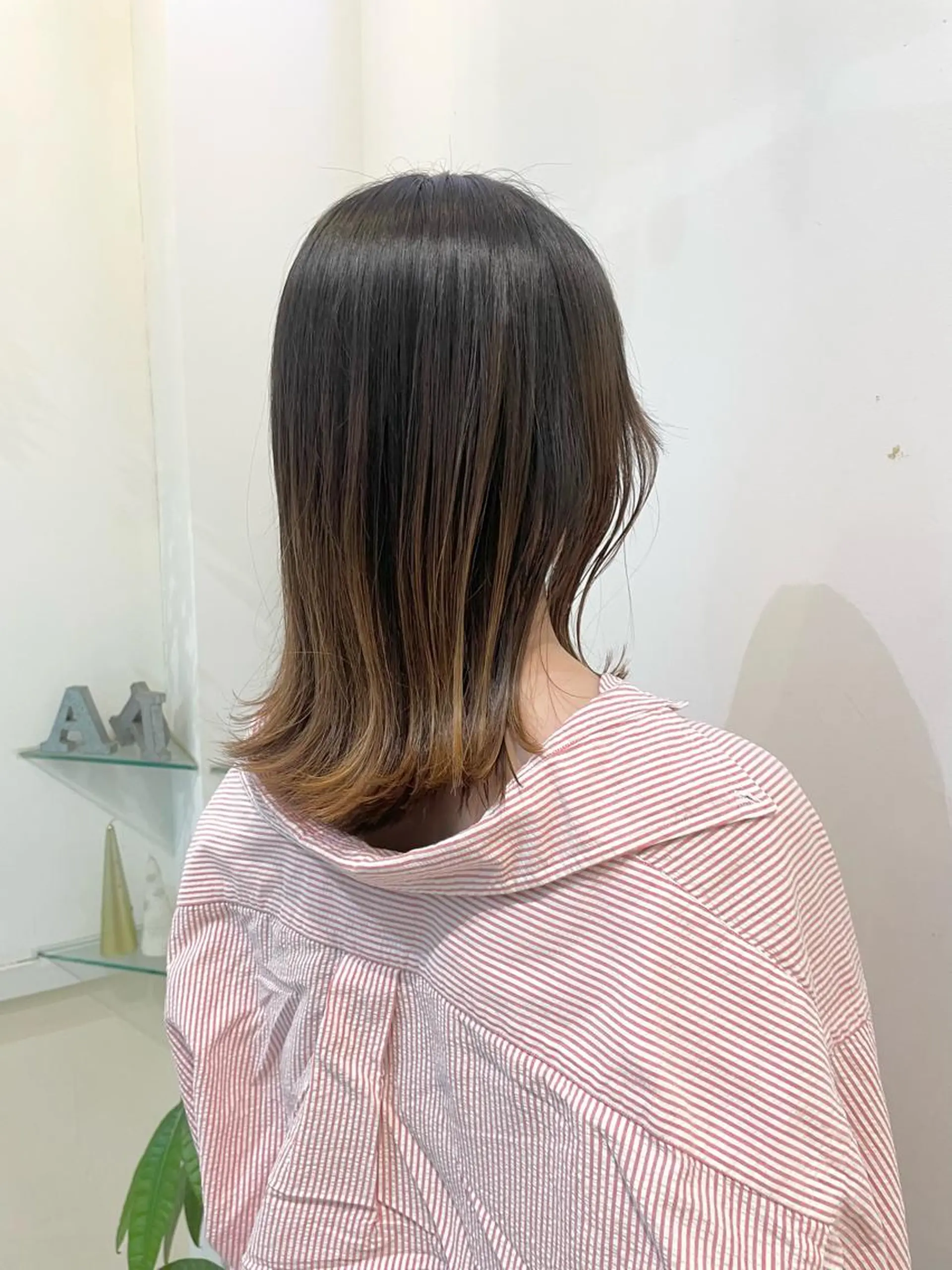 ミディアム 髪質改善カラー🤍 エクステ✨君島由実子のヘアスタイル