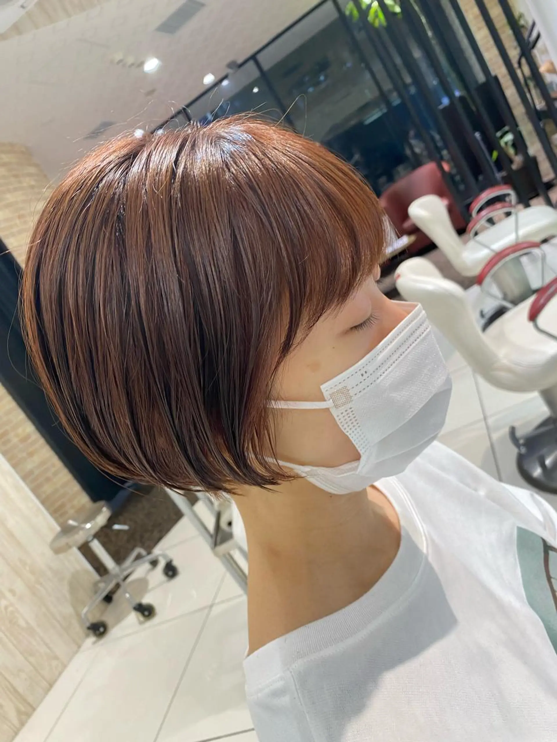 ショート サイドバング 銀座　プロの髪質改善 ハシモトリュウタのヘアスタイル