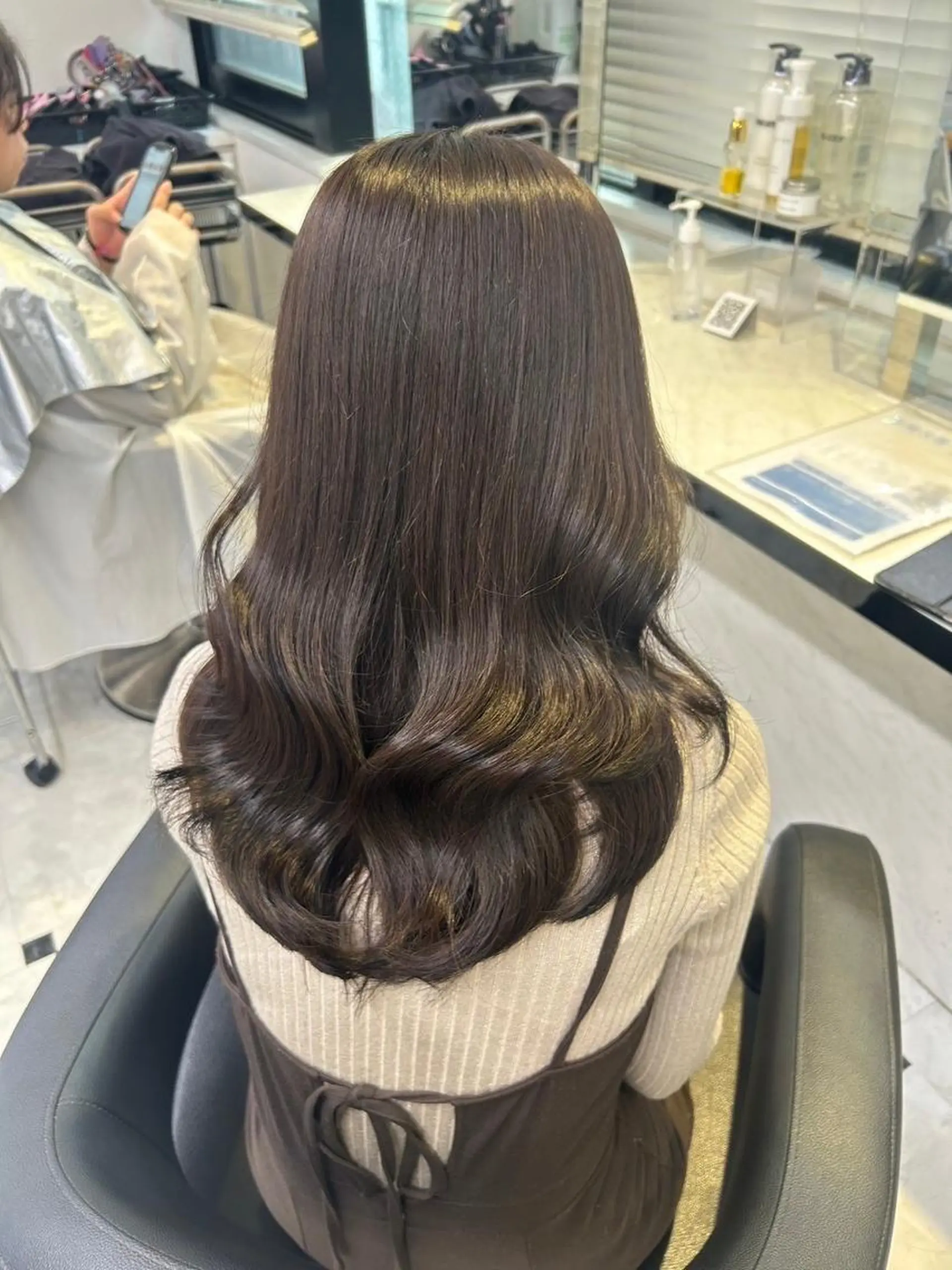 カラー トリートメント 暗髪うる艶ヘア🫧 yumi🐈‍⬛🪽のヘアスタイル