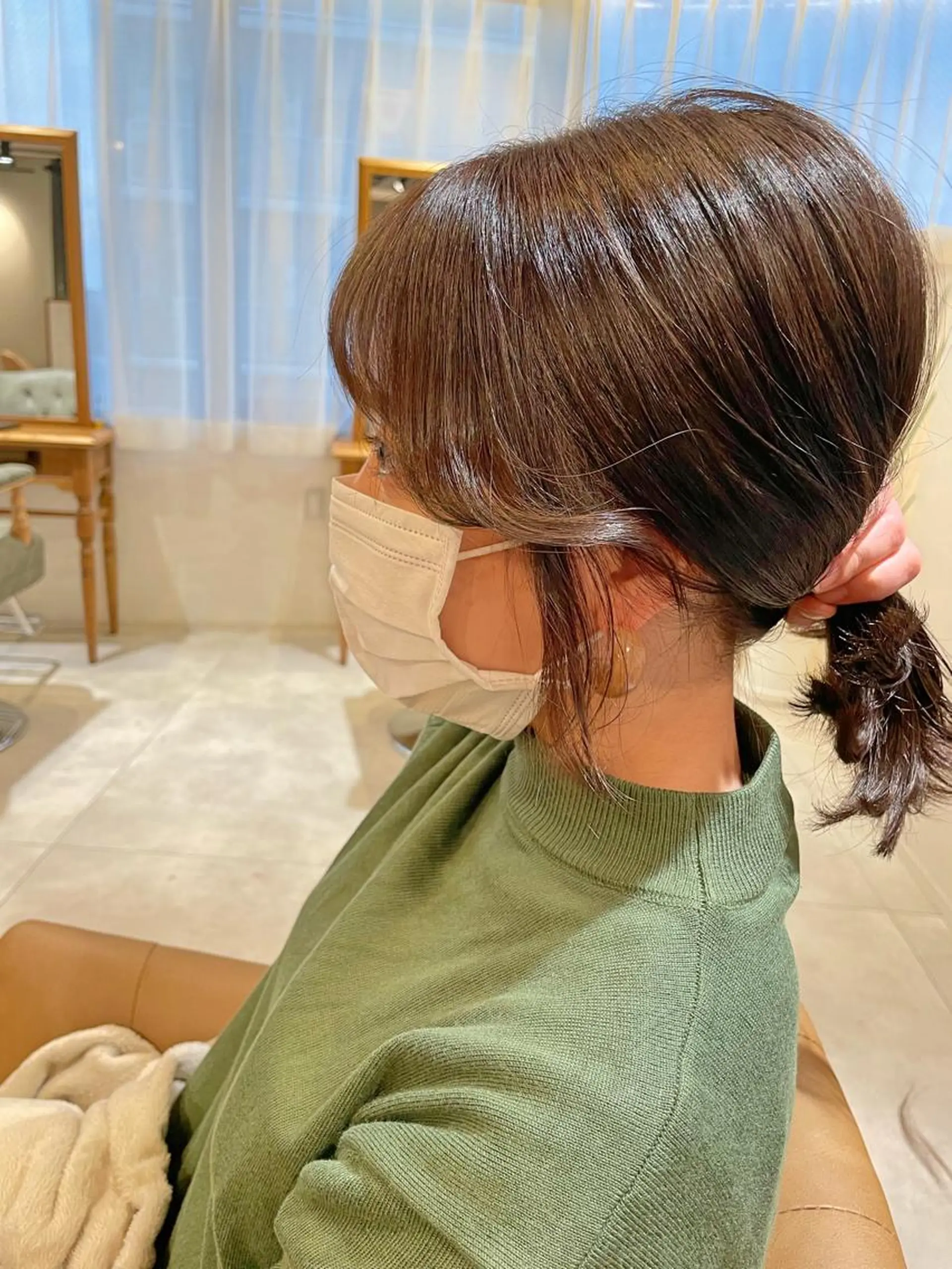 ロング カット ヘアカラー トリートメント 日比崚介🍀 おくれげ小顔カットのヘアスタイル