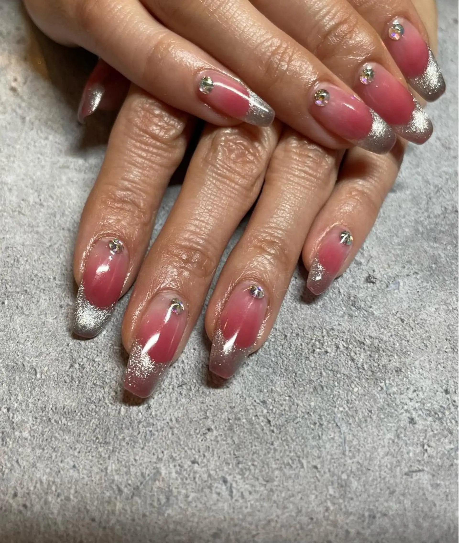 セミロング ネイル Crescent Eye濱谷のネイルデザイン