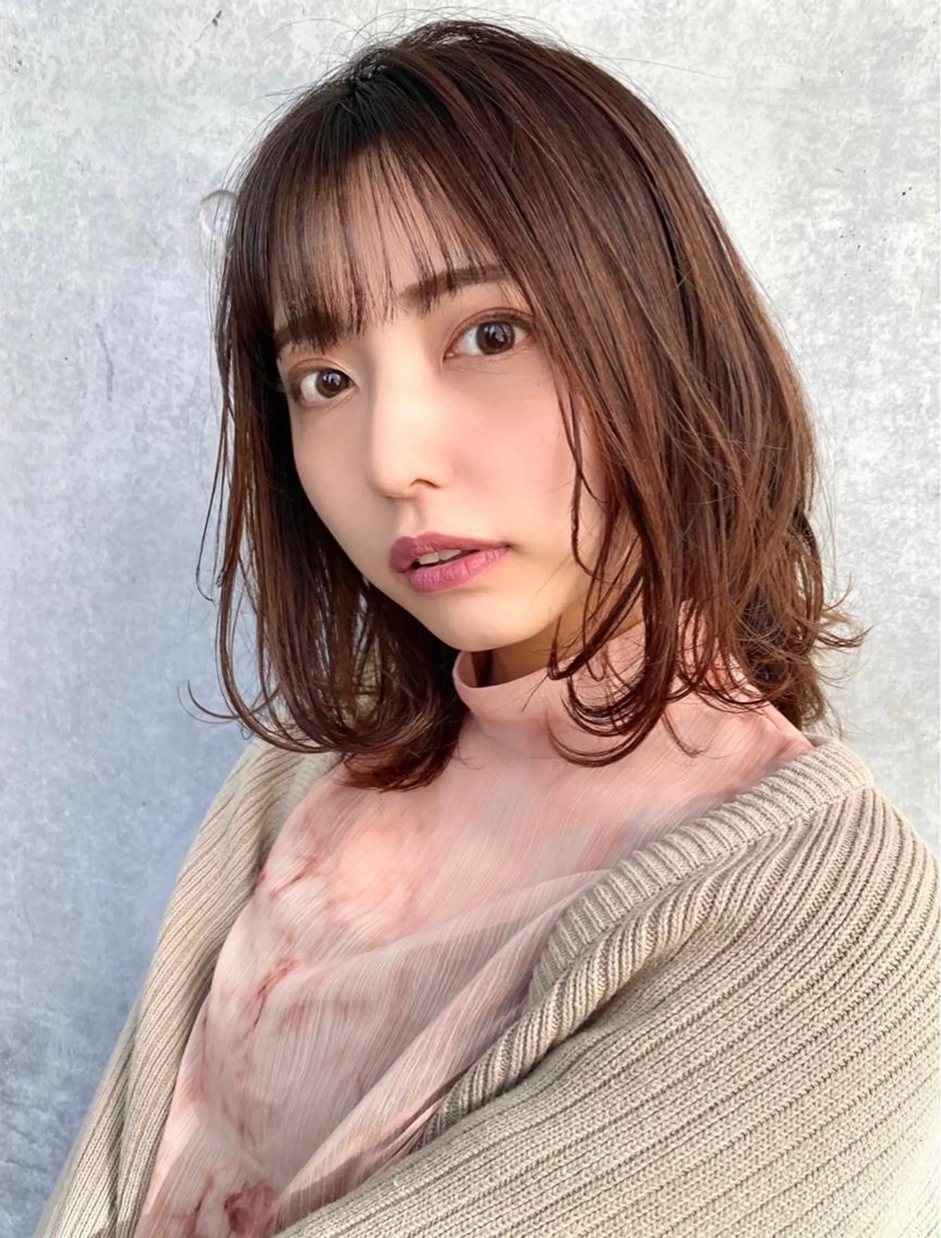 ミディアム ボブ カット ヘアカラー トリートメント 愛されヘア♪ 大森春奈のヘアスタイル