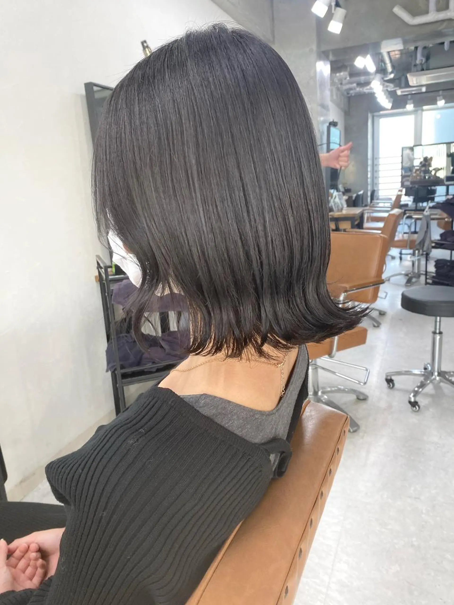 ミディアム カラー ヘアアレンジ 🌷FUKA🌷 まろやかハイトーンのヘアスタイル