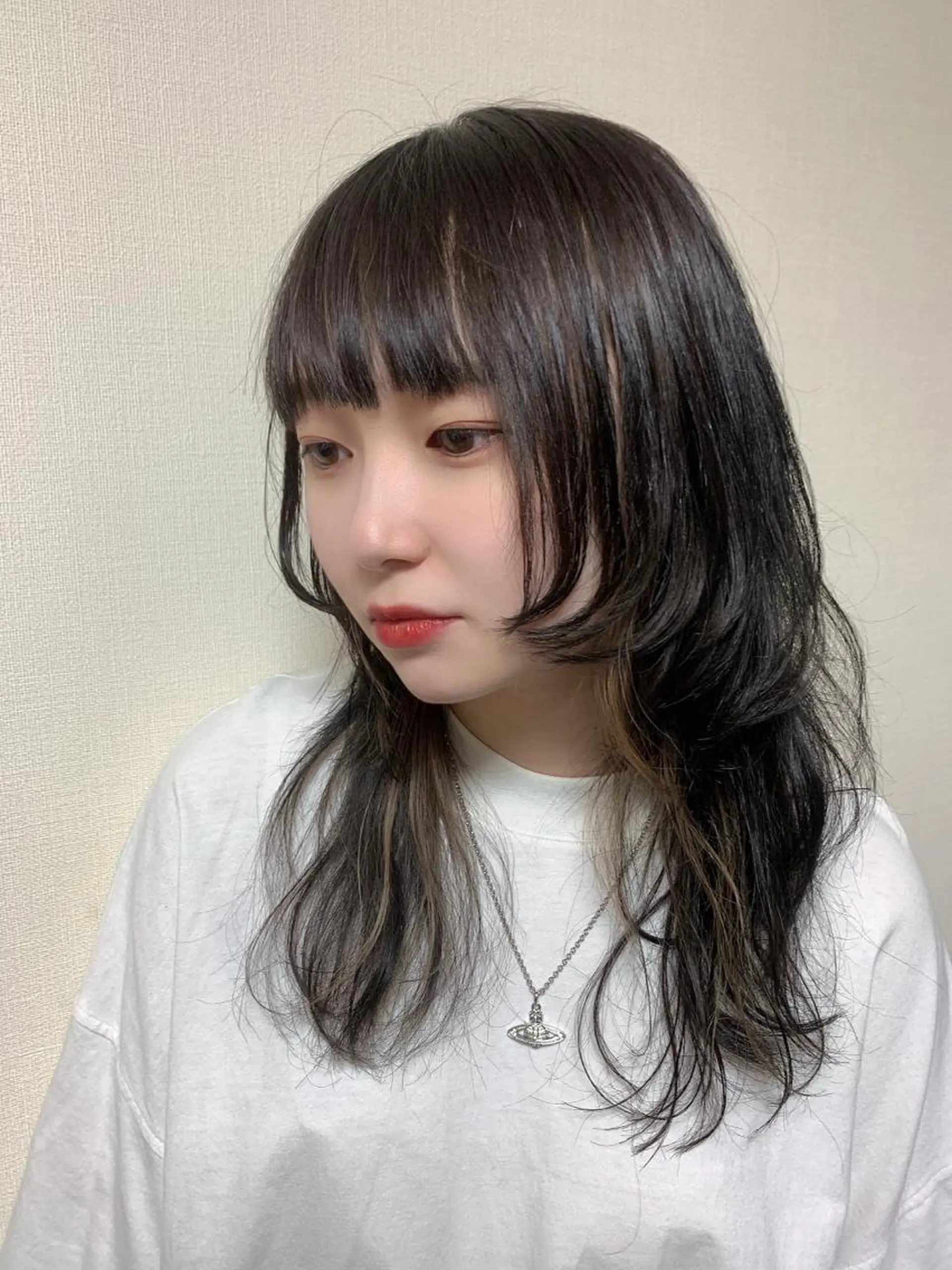 ミディアム ハイライト ウルフカット 🧨ブリーチー×ボブ レイヤー💎じゅえるのヘアスタイル