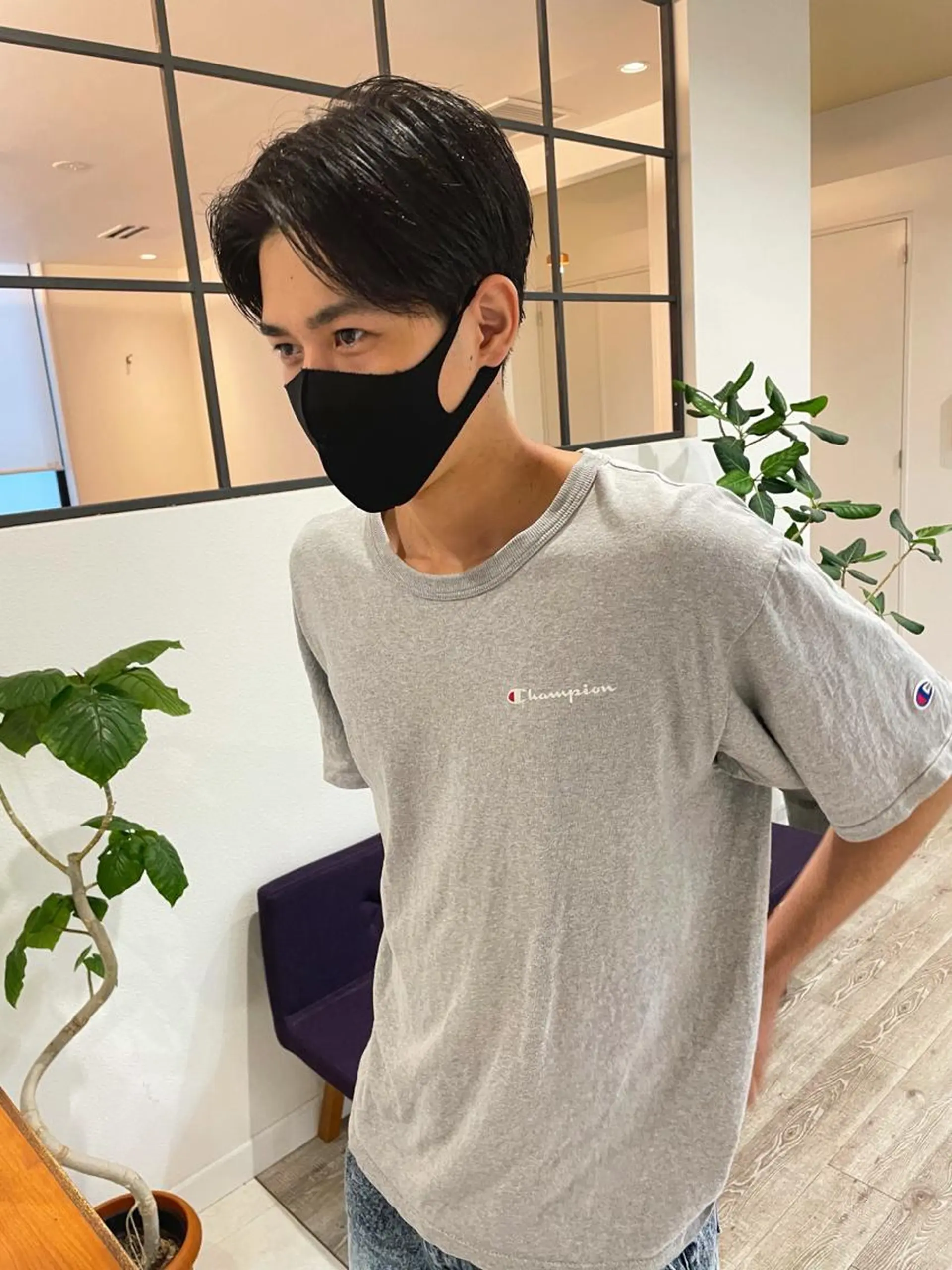 ショート メンズ センターパート 柳田 駿のヘアスタイル