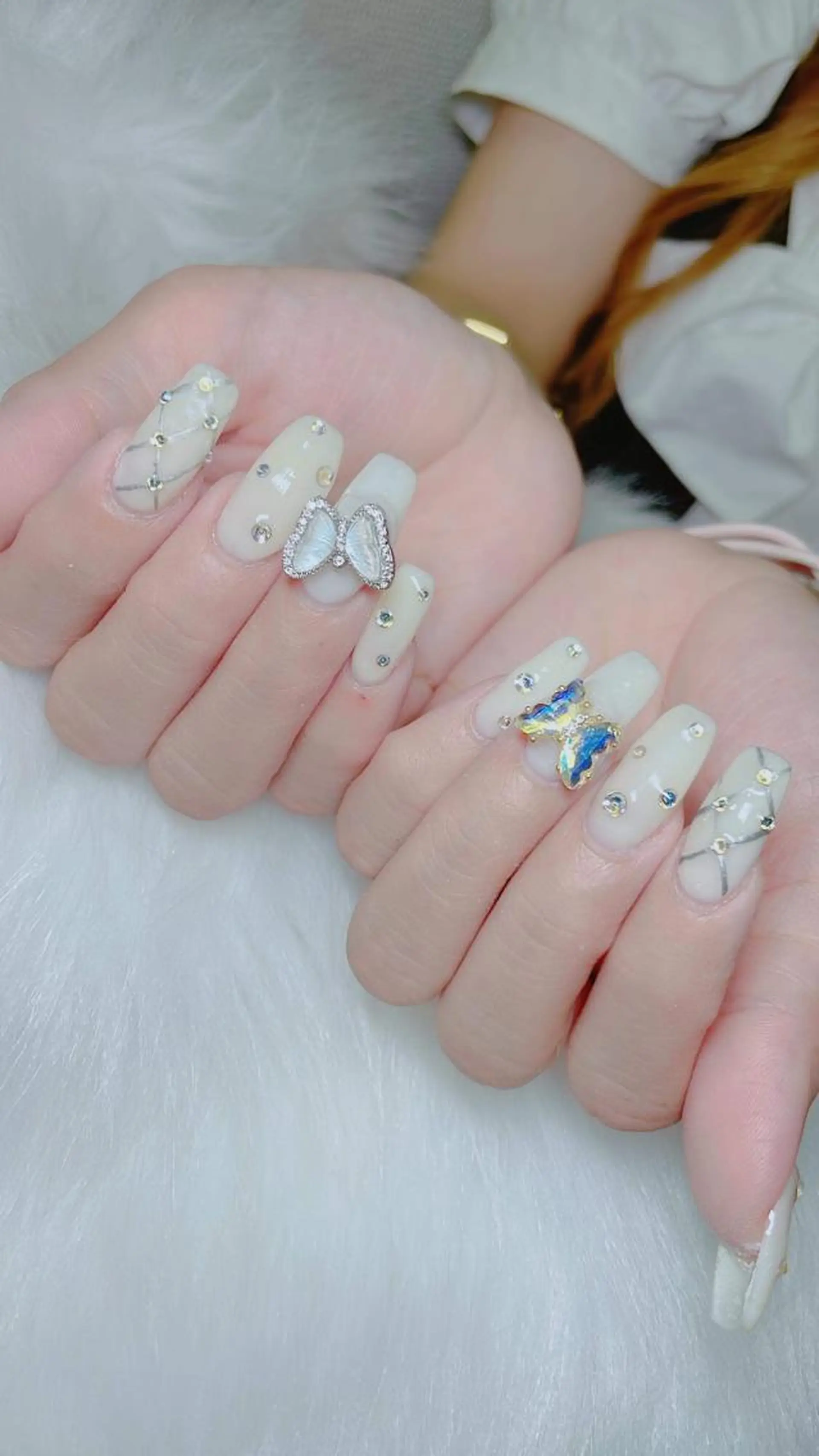 ネイル フレンチネイル ジェルネイル 韓国ネイル マグネットネイル 持ち込み Anh 高田馬場のネイルデザイン