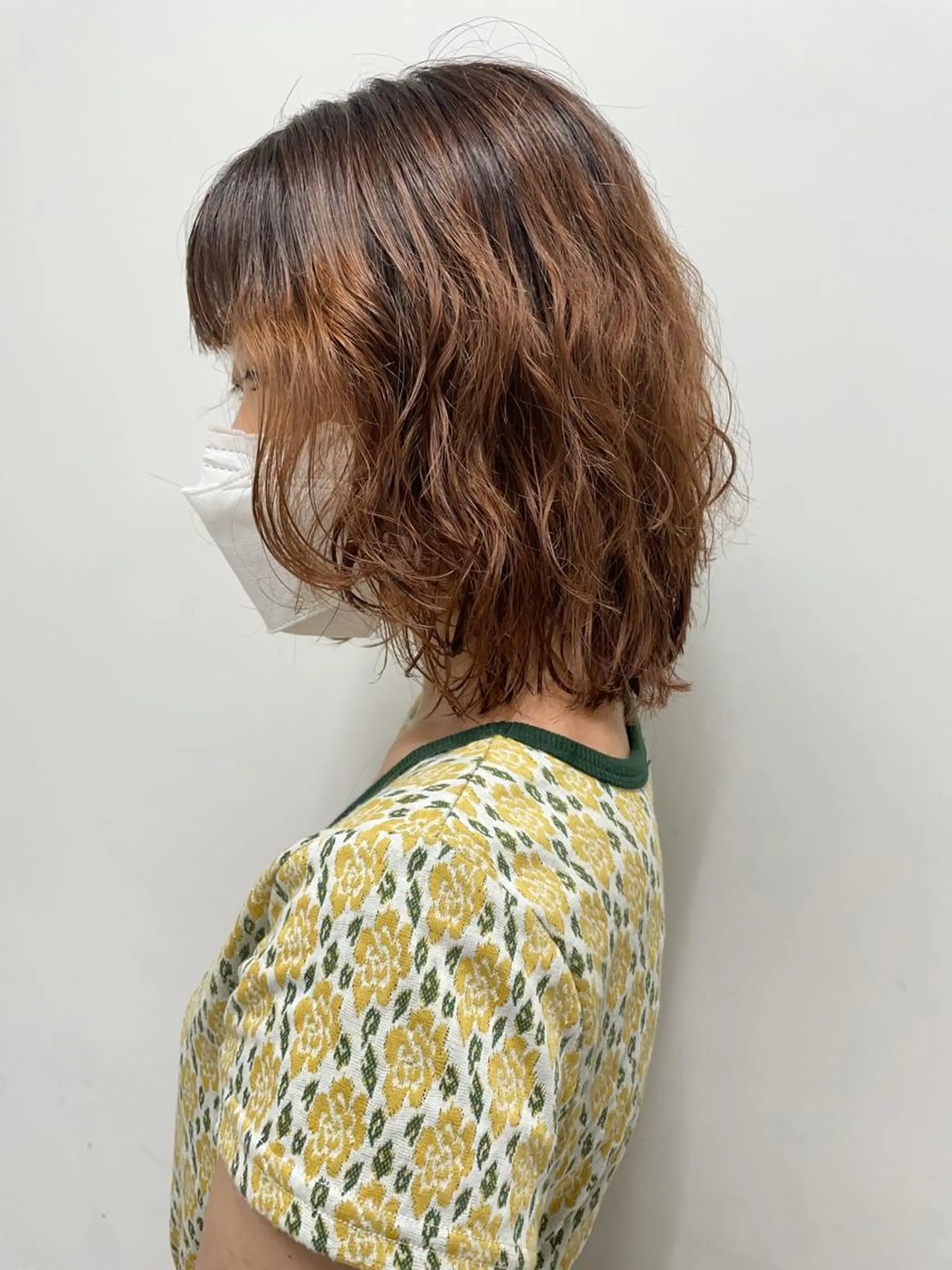 ミディアム カラー ミディアムパーマ カット パーマ 狩野 羅夢のヘアスタイル