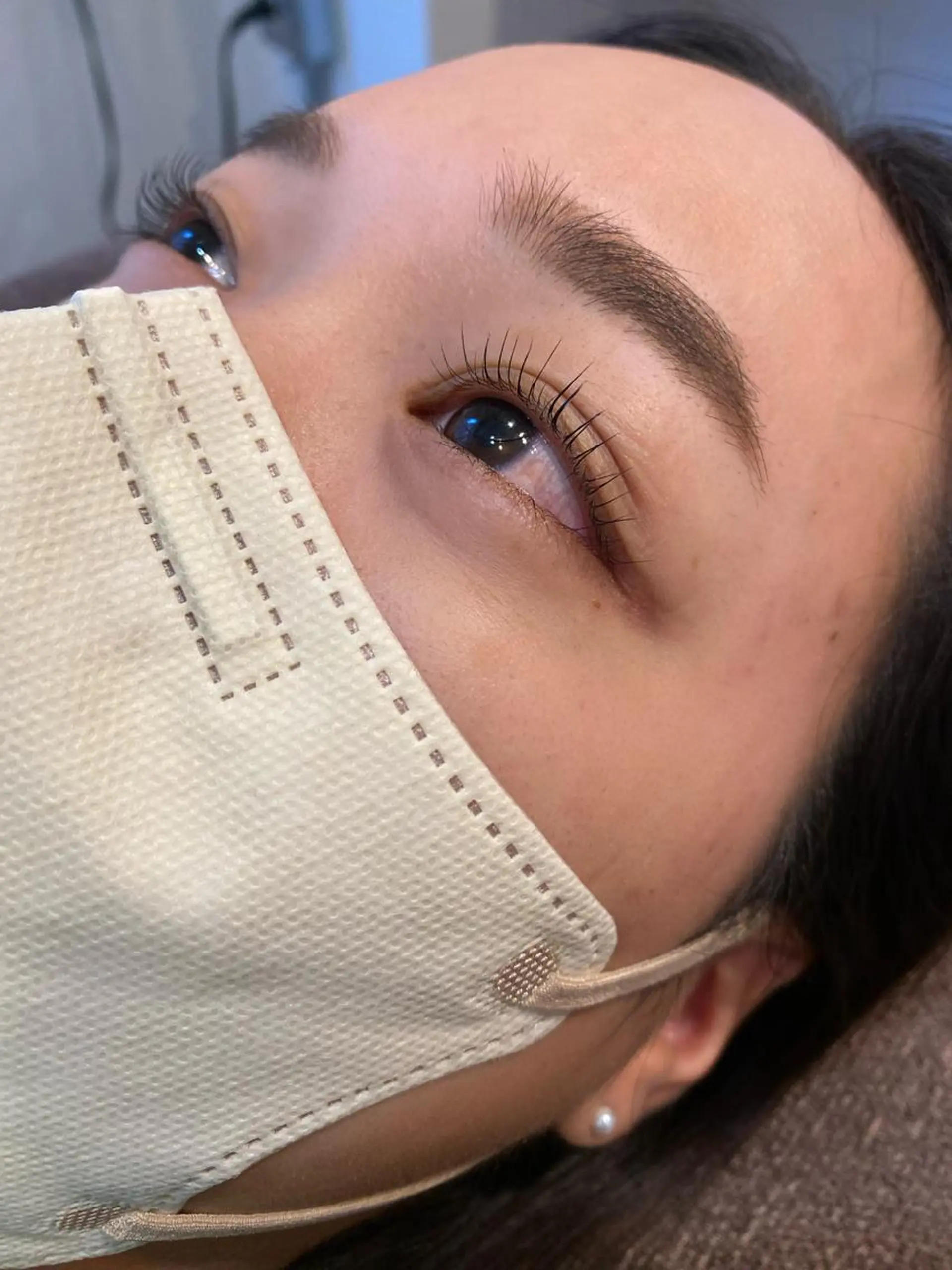 マツエク・マツパ ナチュラル まつげパーマ マツパ ブリーチなしカラー ダブルカラーエクステのヘアスタイル