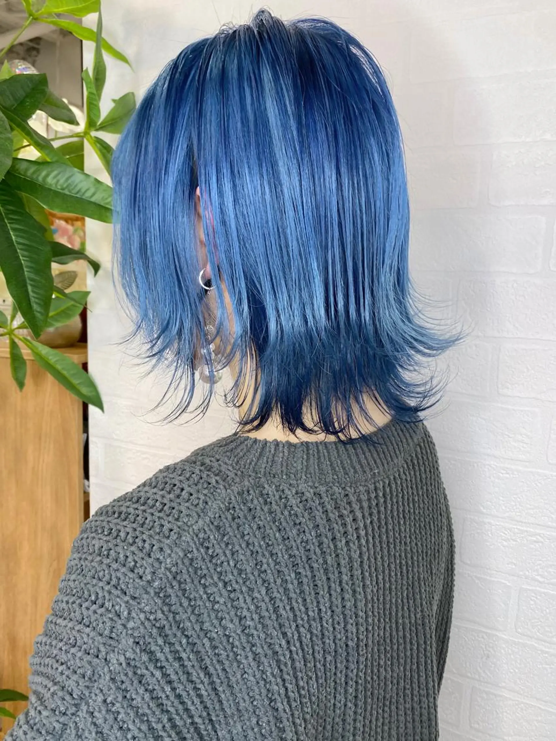 ショート カラー ブルーカラー ユニコーンカラー ウルフカット ヘアカラー Re:ta Hair 飯田淳平のヘアスタイル