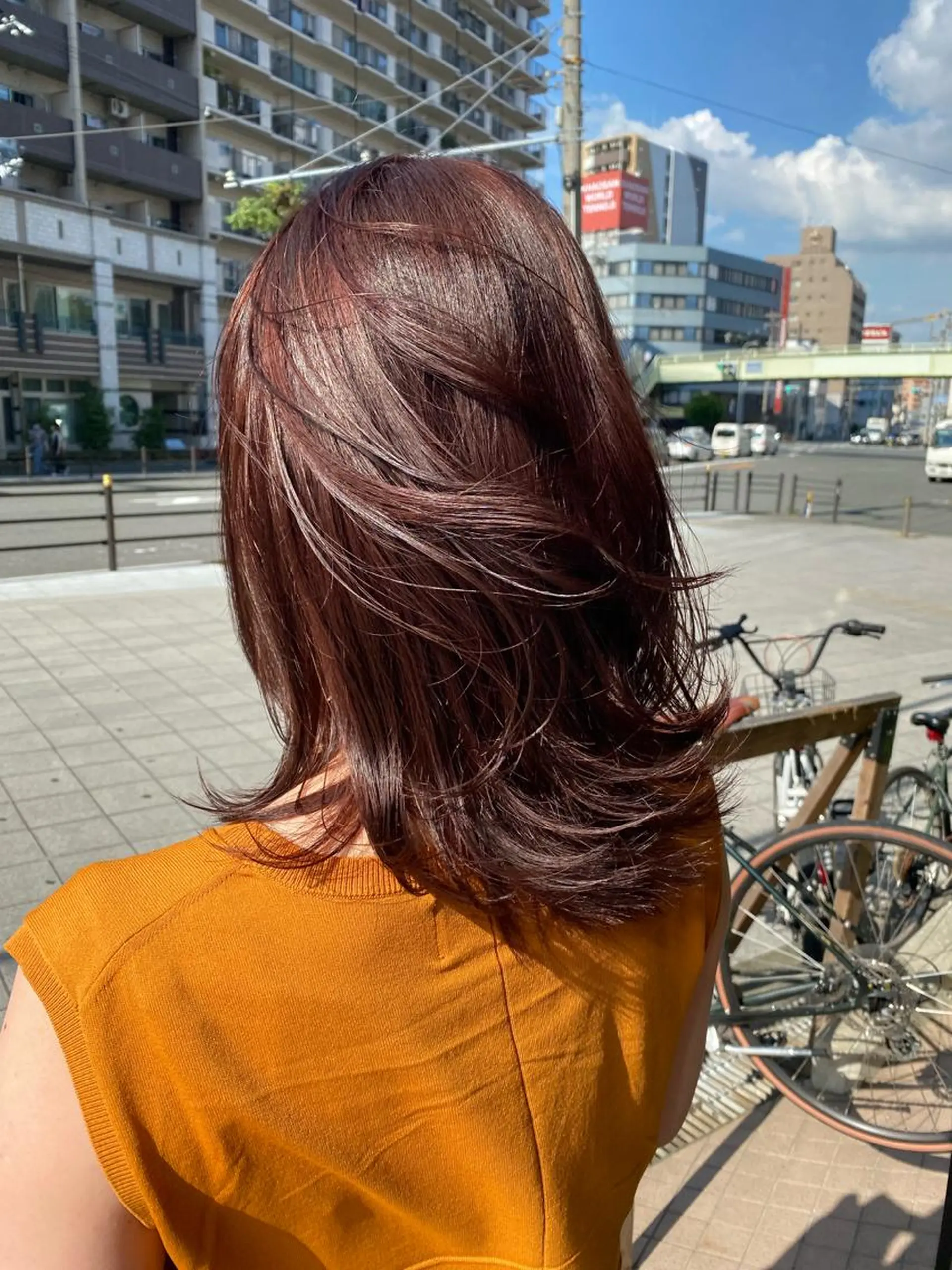 セミロング カラー カット ヘアカラー トリートメント 髪質改善 大内翔太のヘアスタイル