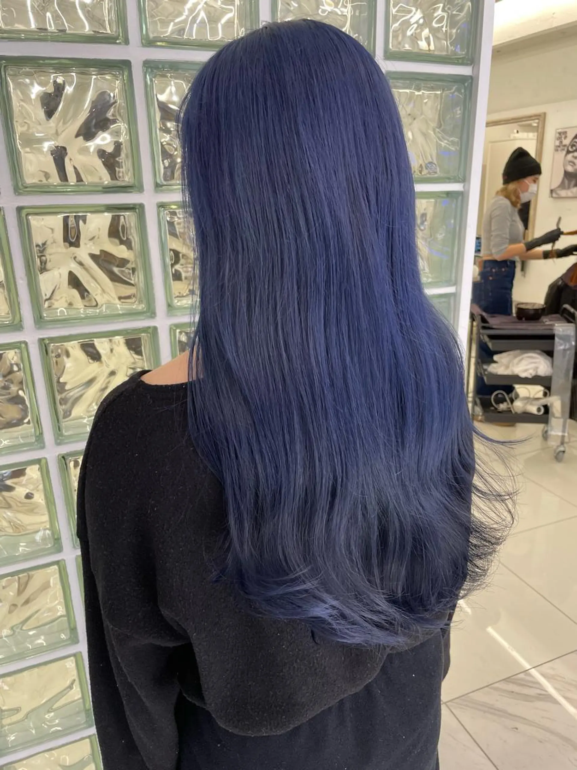 ロング ヘアカラー トリートメント 家田 竜のヘアスタイル