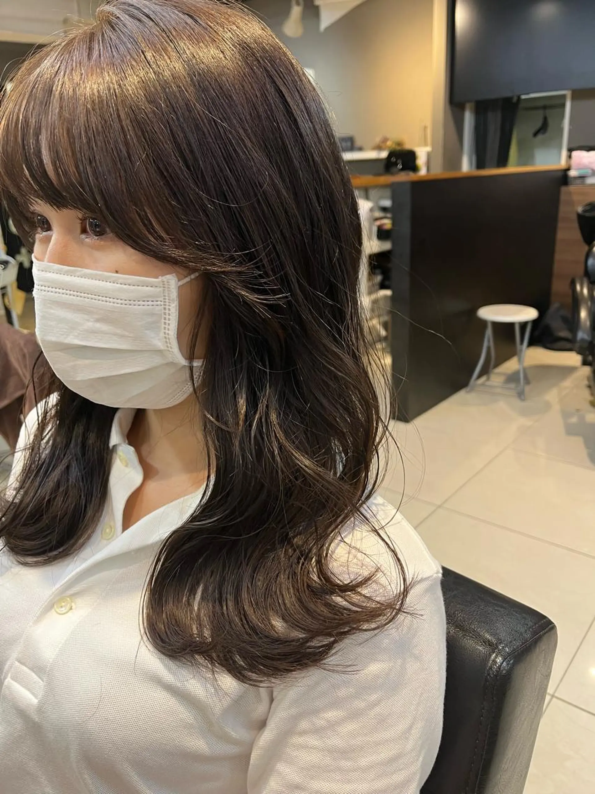 ロング カラー ヘアアレンジ メンズ キッズ ネイル マツエク・マツパ アイブロウ 透明感カラー🤎 ゆりのヘアスタイル