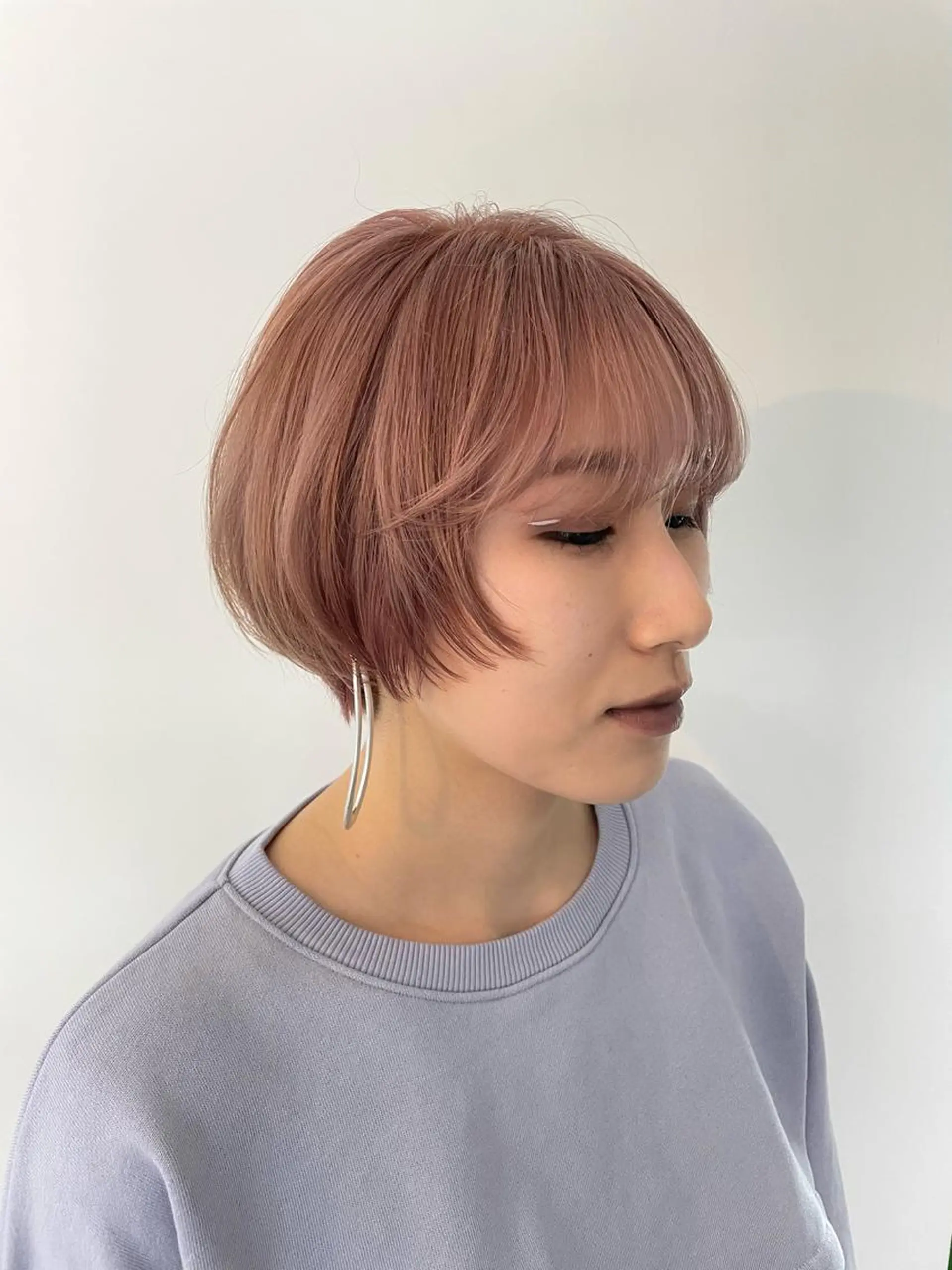 ショート カラー ピンクカラー カット ヘアカラー トリートメント 佐伯 和佳のヘアスタイル