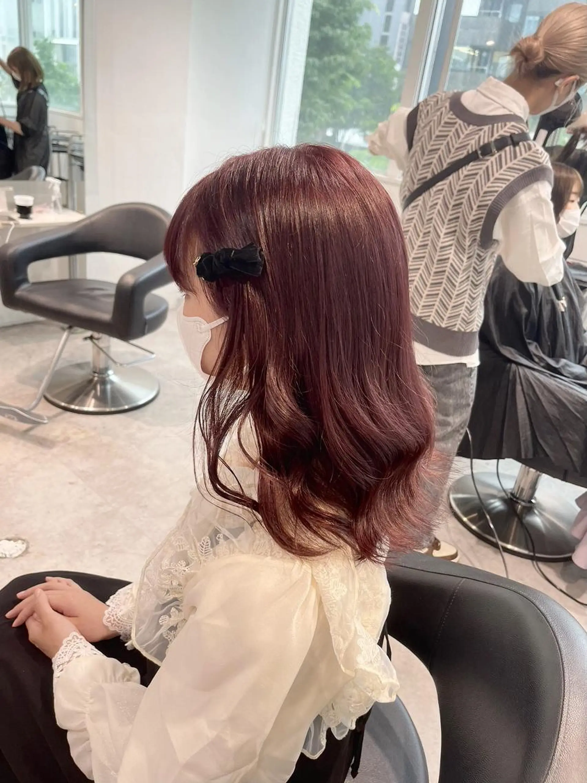 ロング カラー ガーリー♡女の子っぽ ヘア♡ピンクカラー♡のヘアスタイル